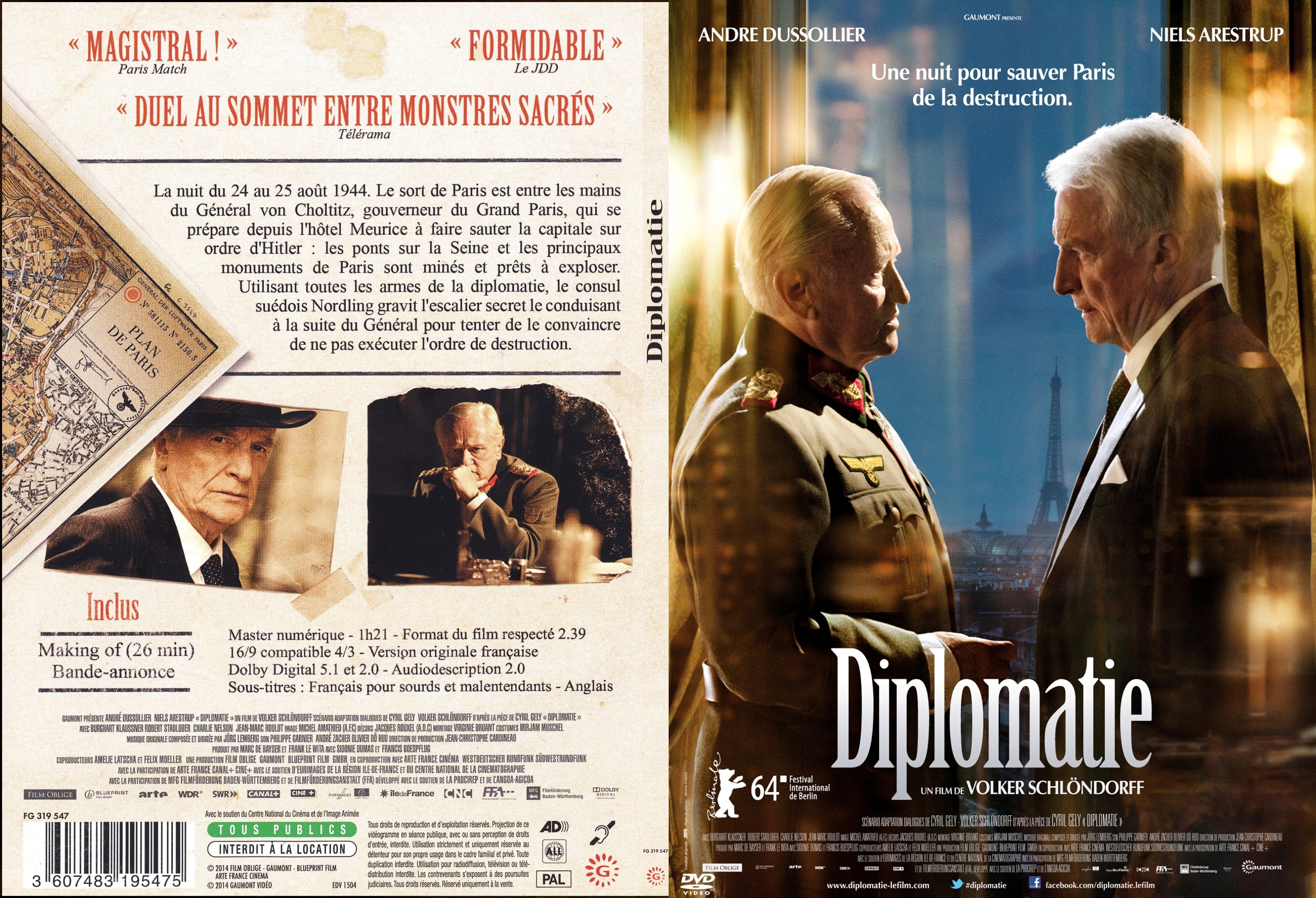 Jaquette DVD Diplomatie - SLIM