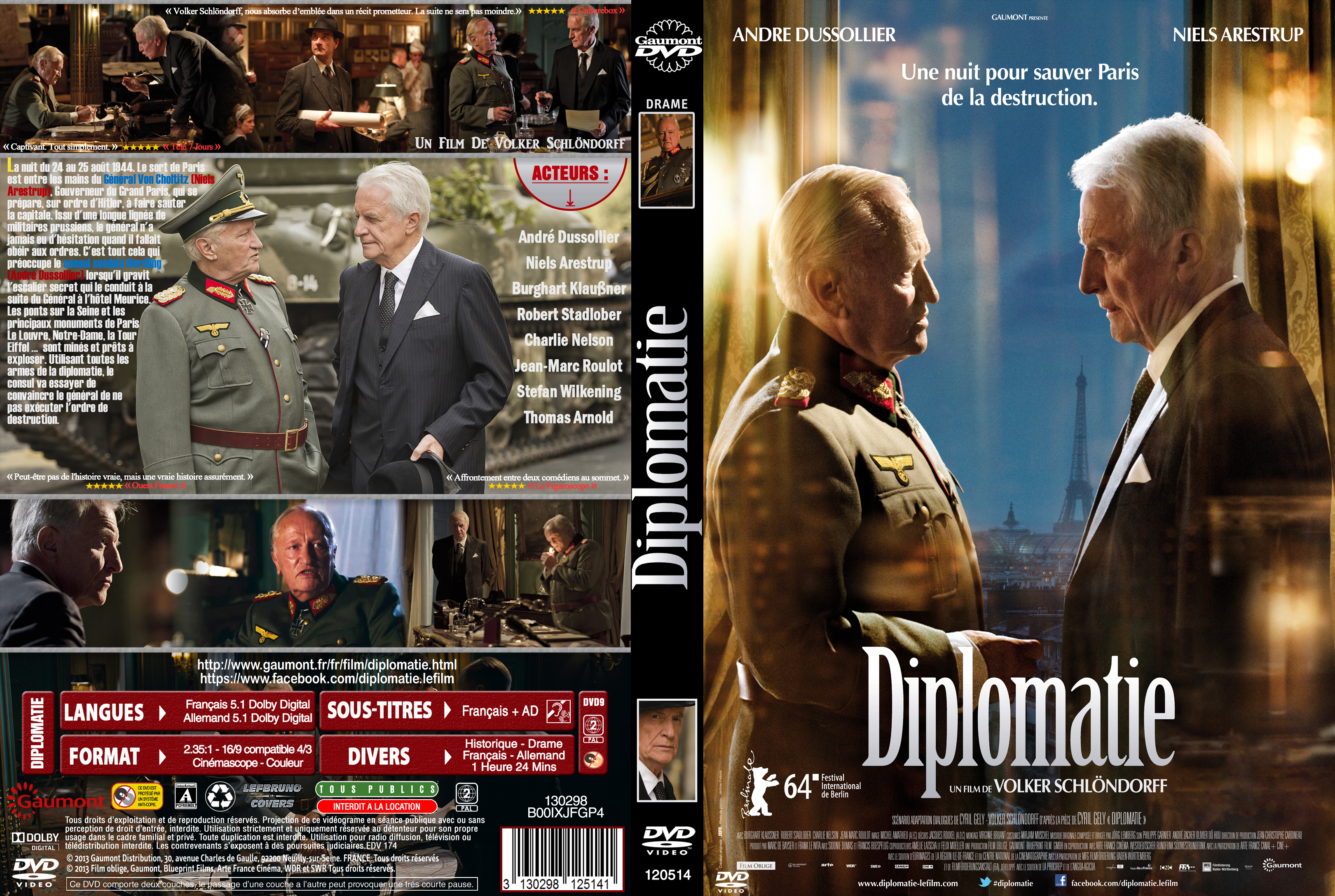 Jaquette DVD Diplomatie custom