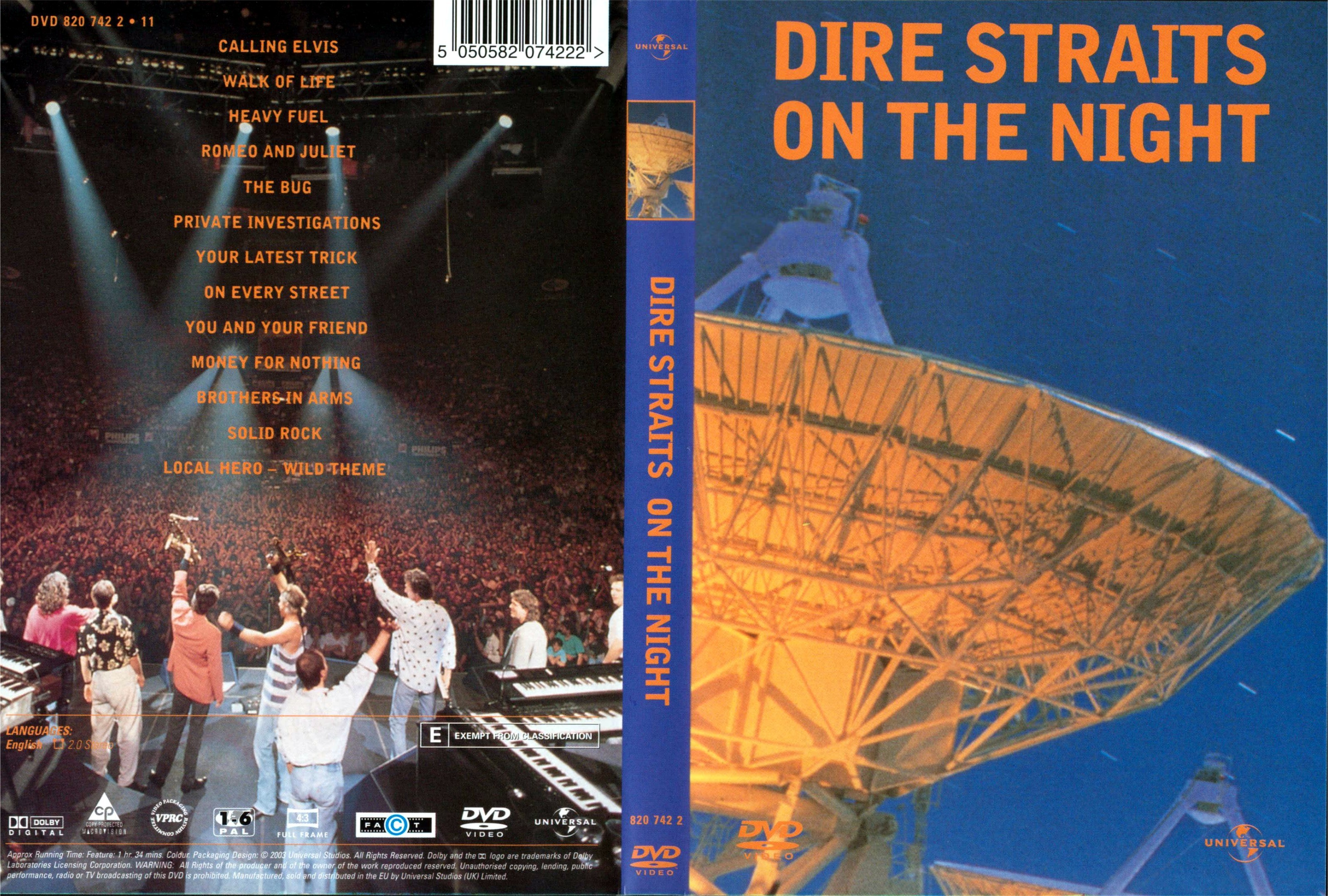 Jaquette DVD Dire Straits - On the night