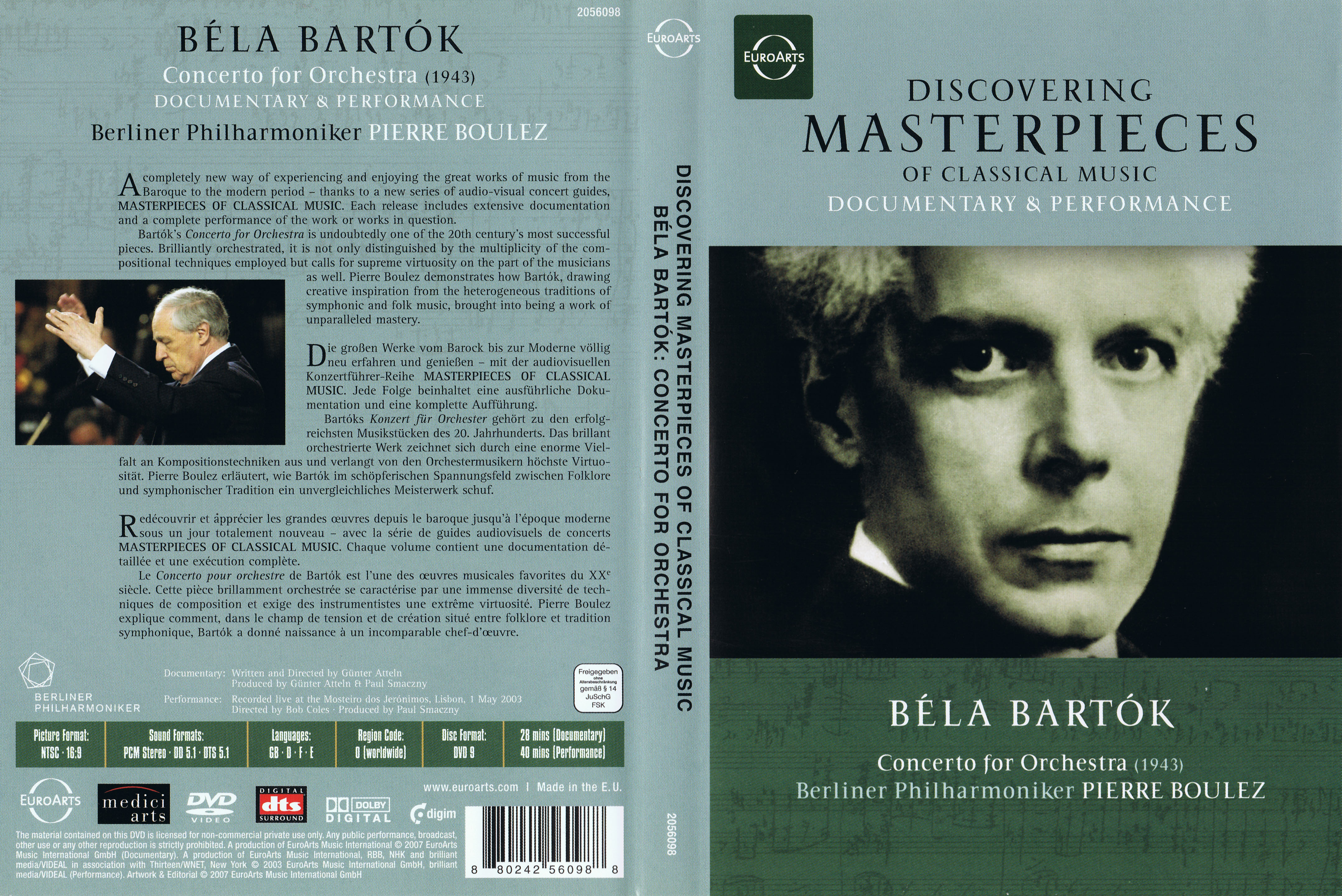 Jaquette DVD Discovering masterpieces - Bela Bartok