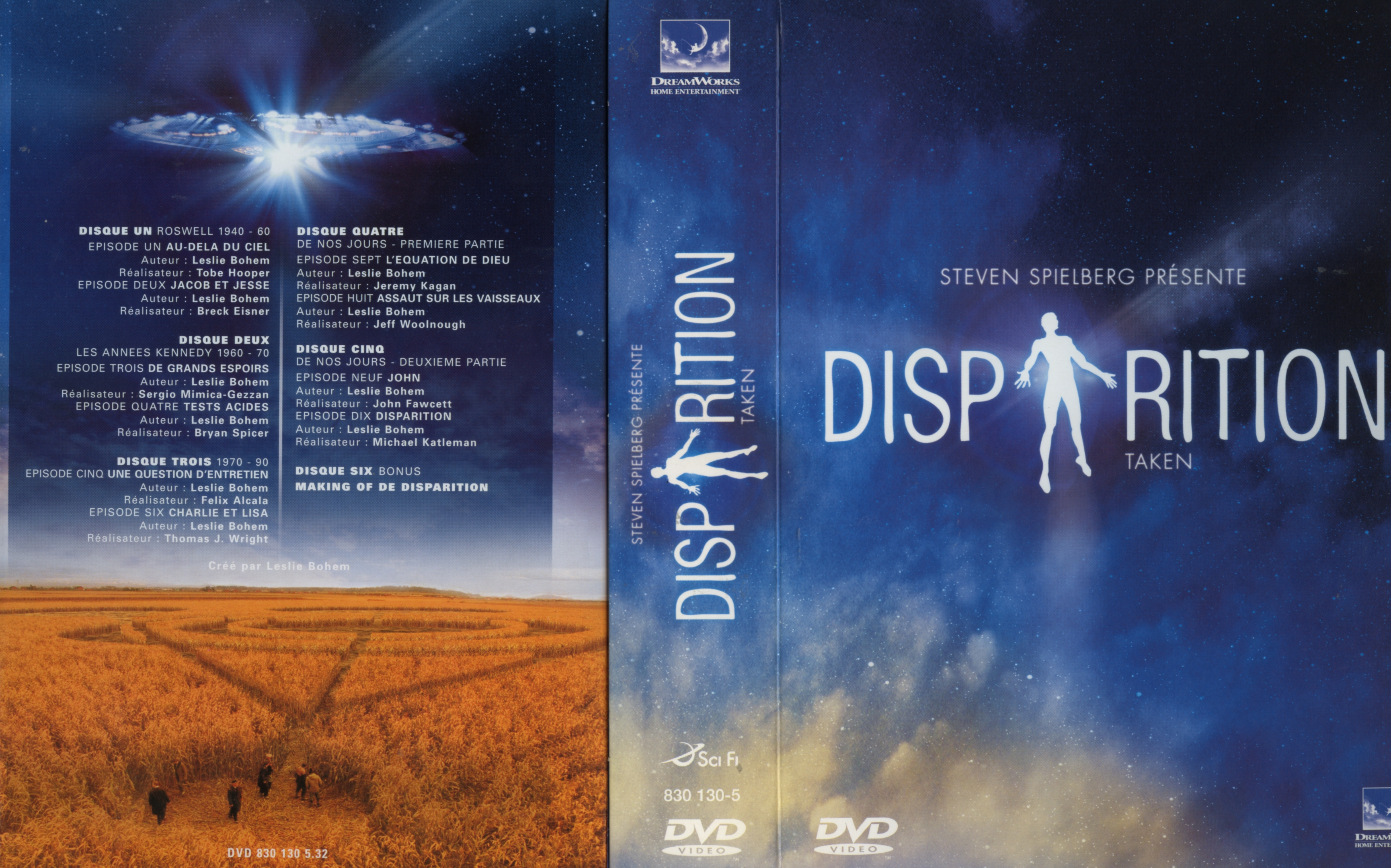 Jaquette DVD Disparition COFFRET