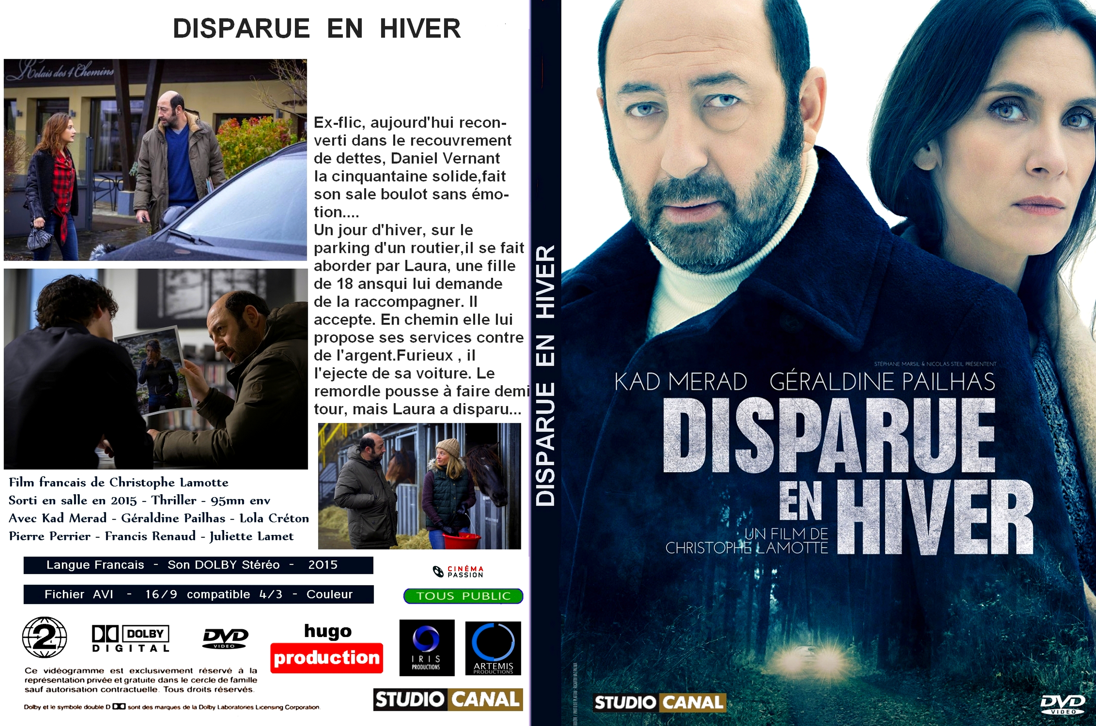 Jaquette DVD Disparue en hiver custom - SLIM