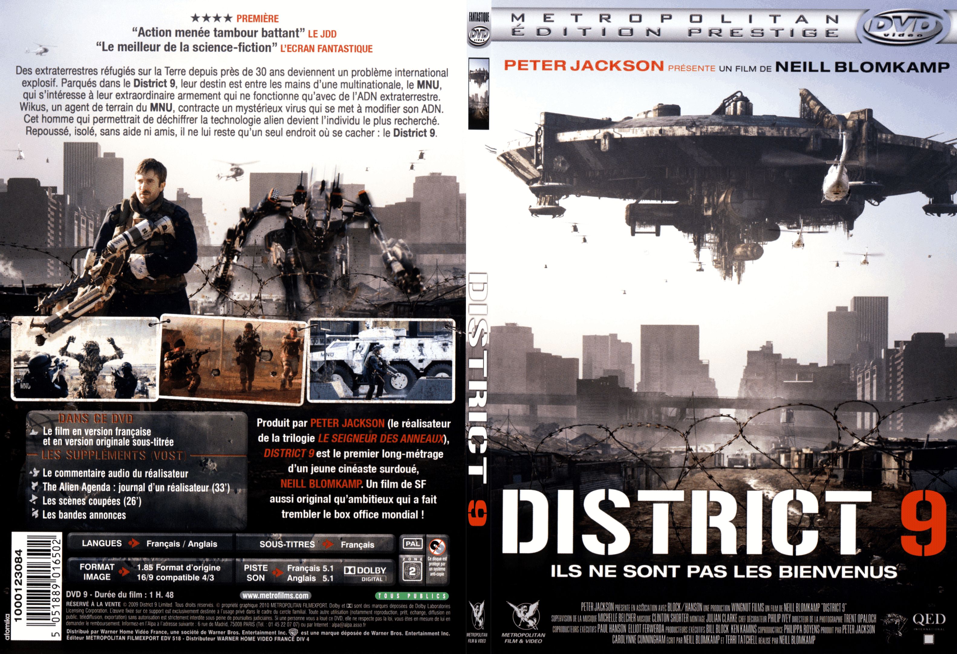 Jaquette DVD District 9 - SLIM