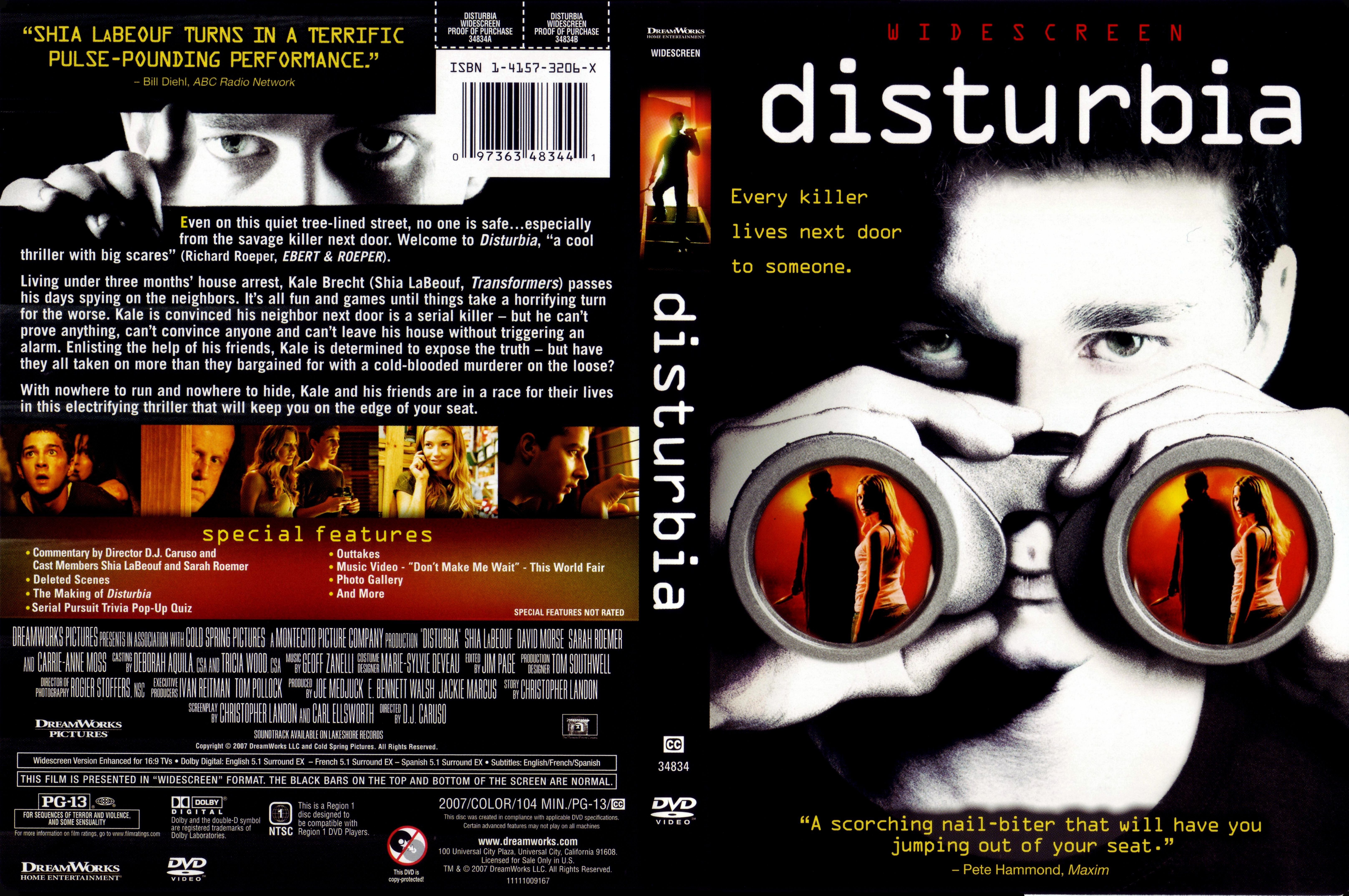 Jaquette DVD Disturbia