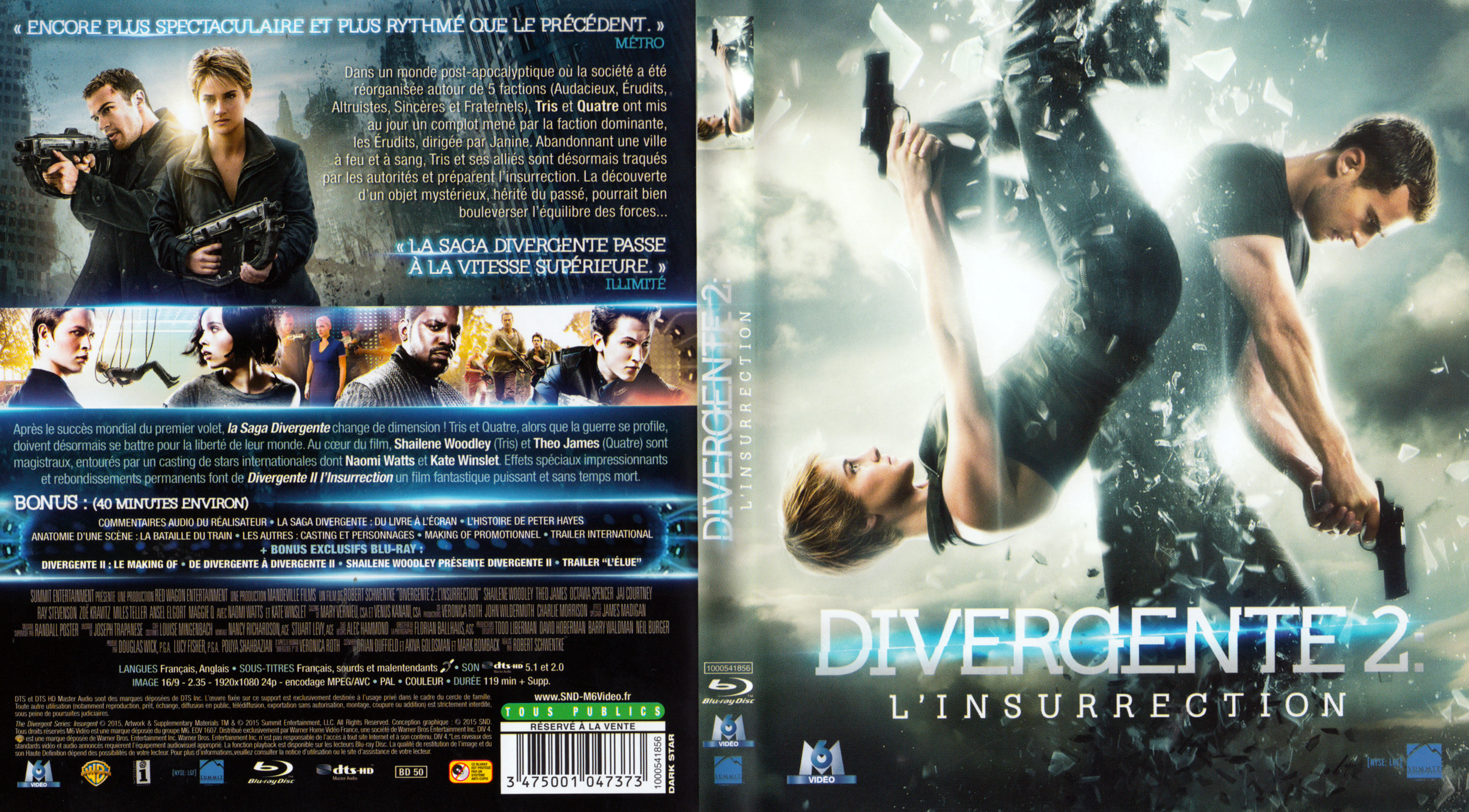 Jaquette DVD Divergente 2 (BLU-RAY)