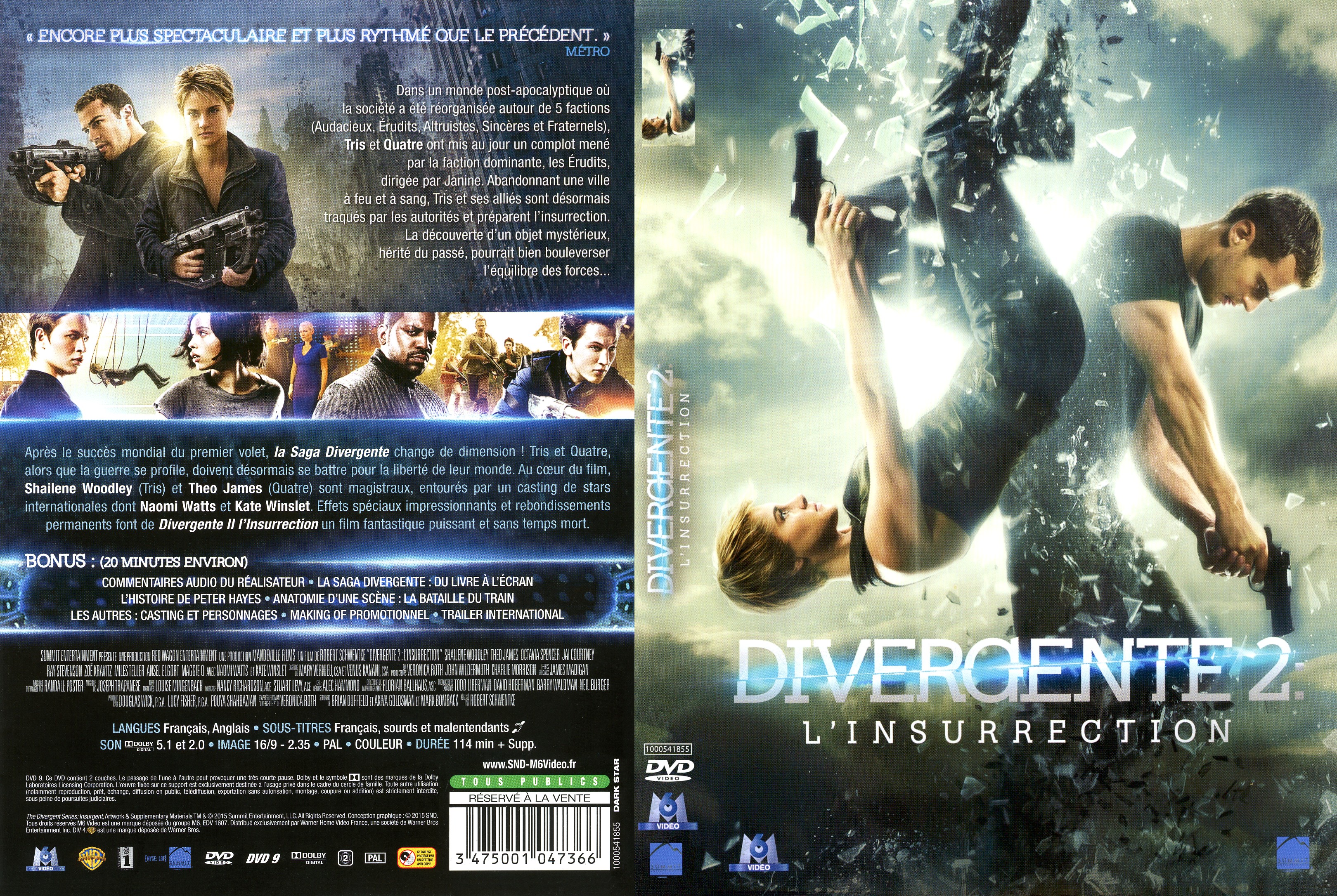 Jaquette DVD Divergente 2 : l