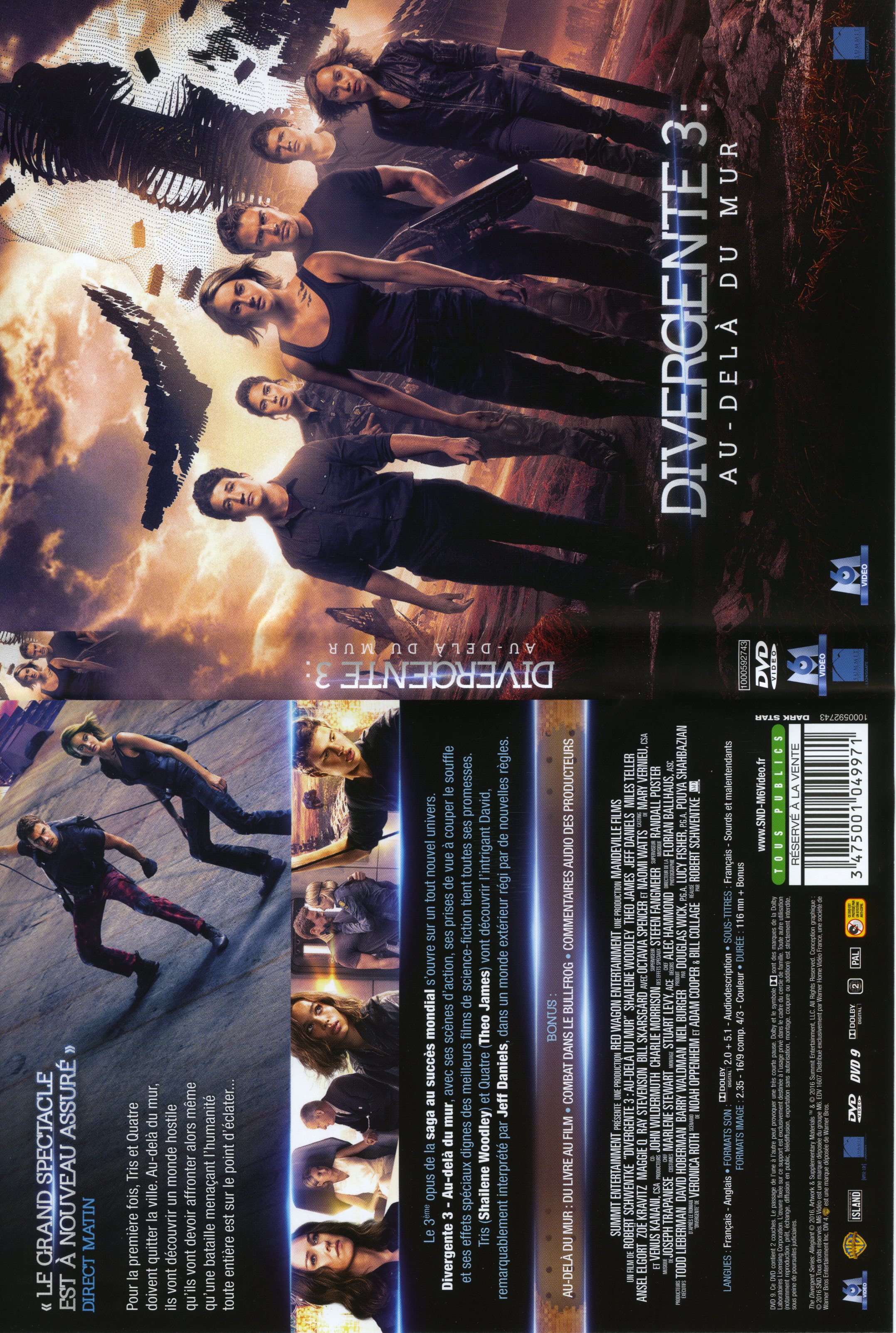 Jaquette DVD Divergente 3