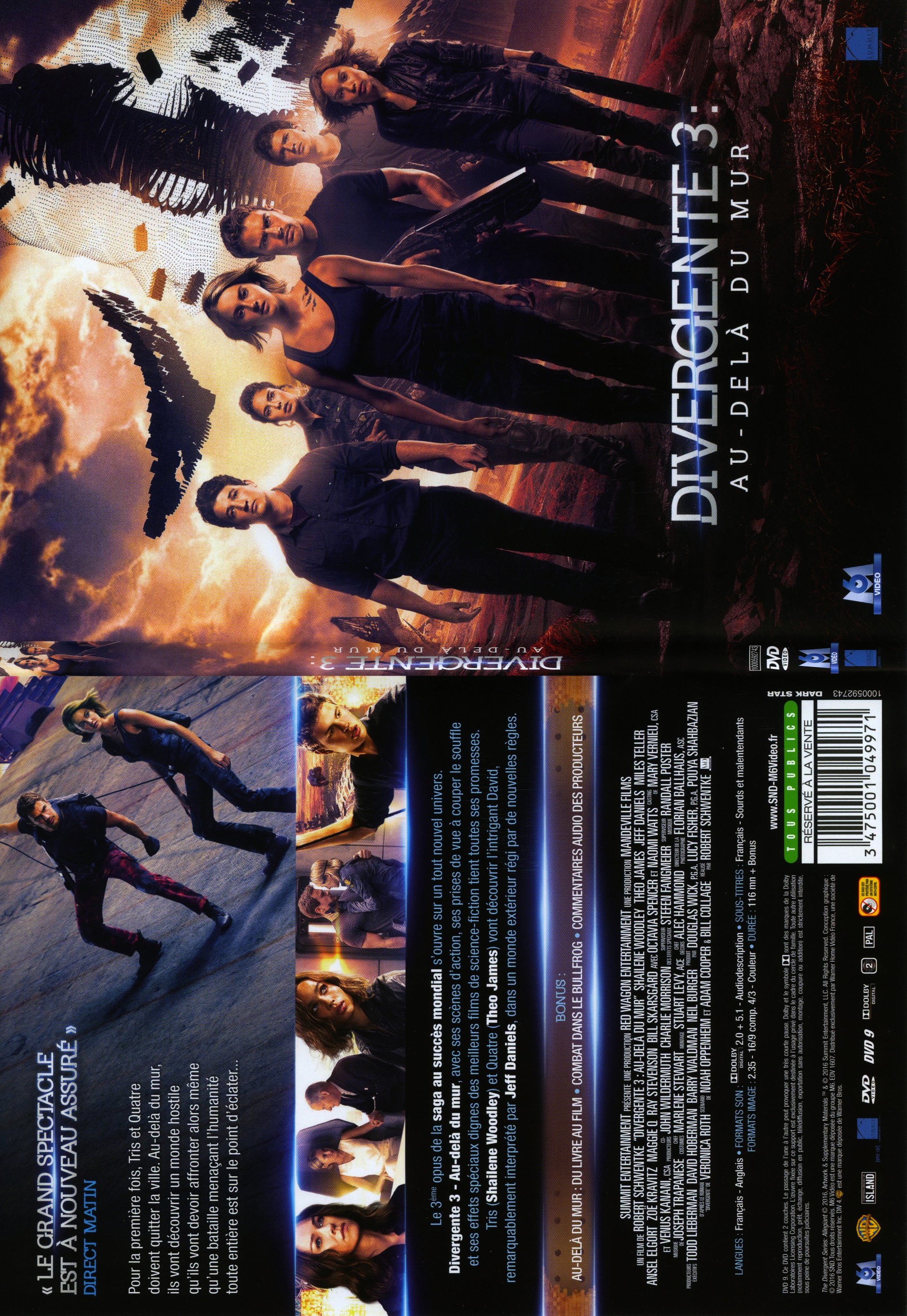 Jaquette DVD Divergente 3 - SLIM