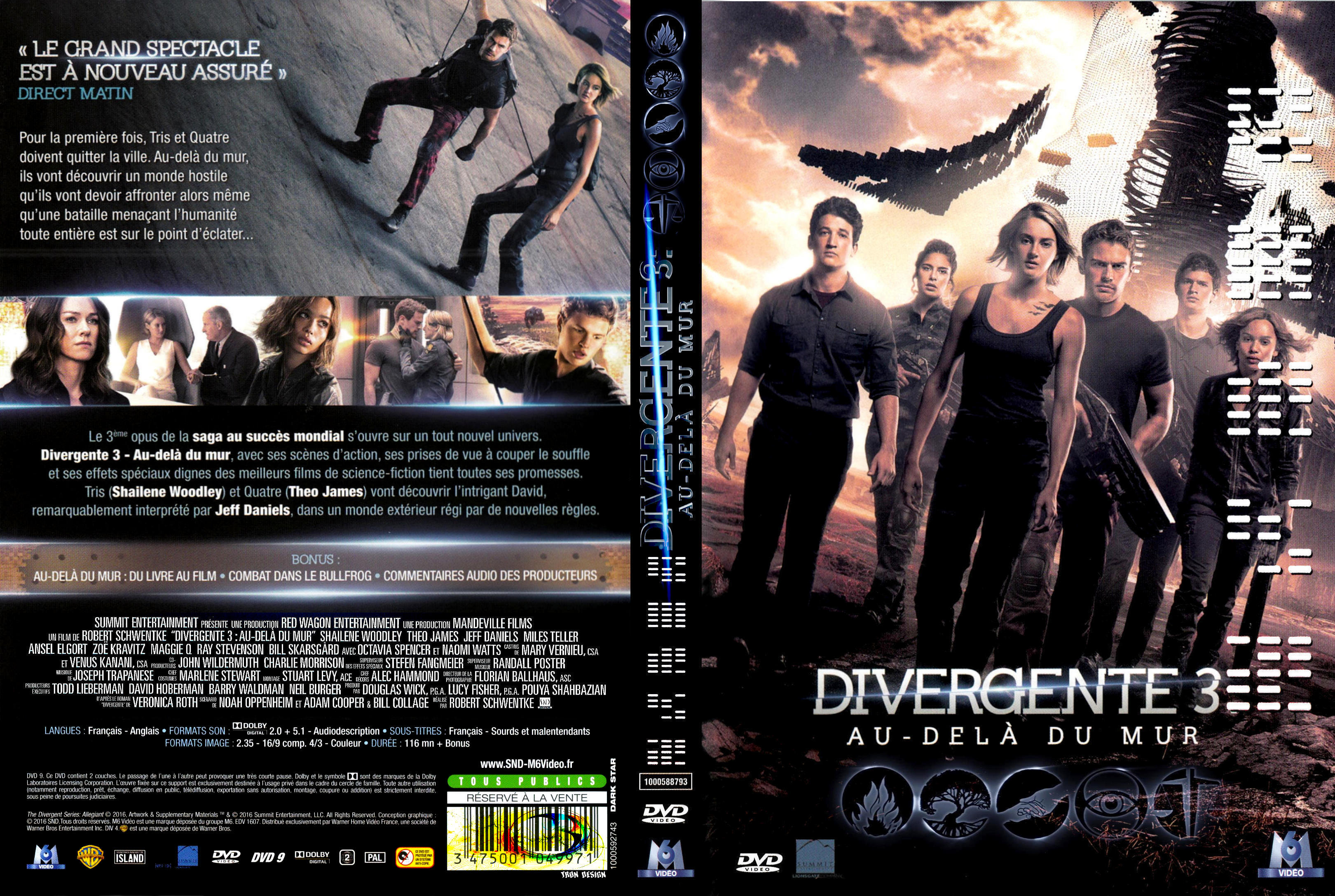 Jaquette DVD Divergente 3 custom