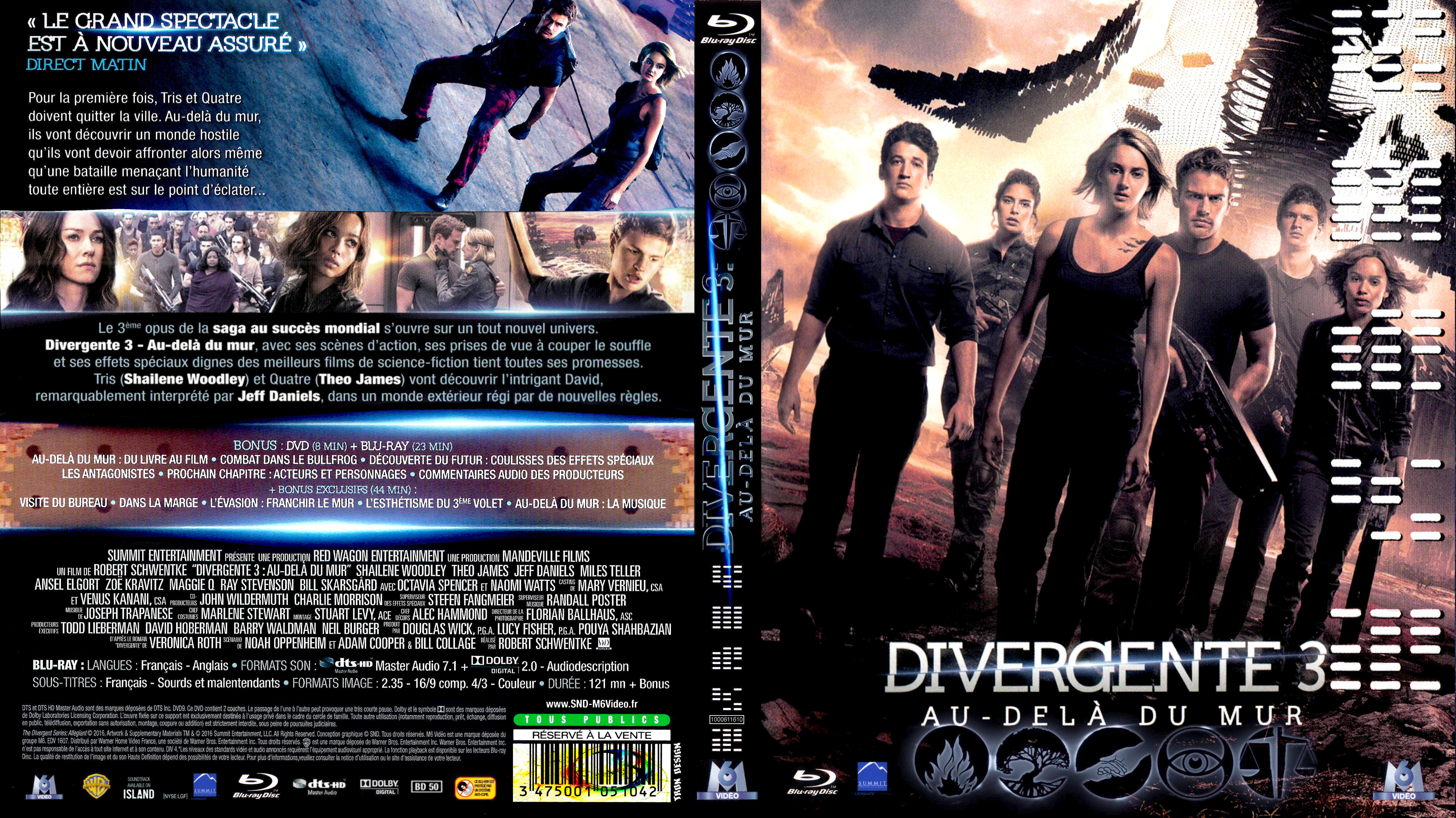 Jaquette DVD Divergente 3 custom (BLU-RAY)