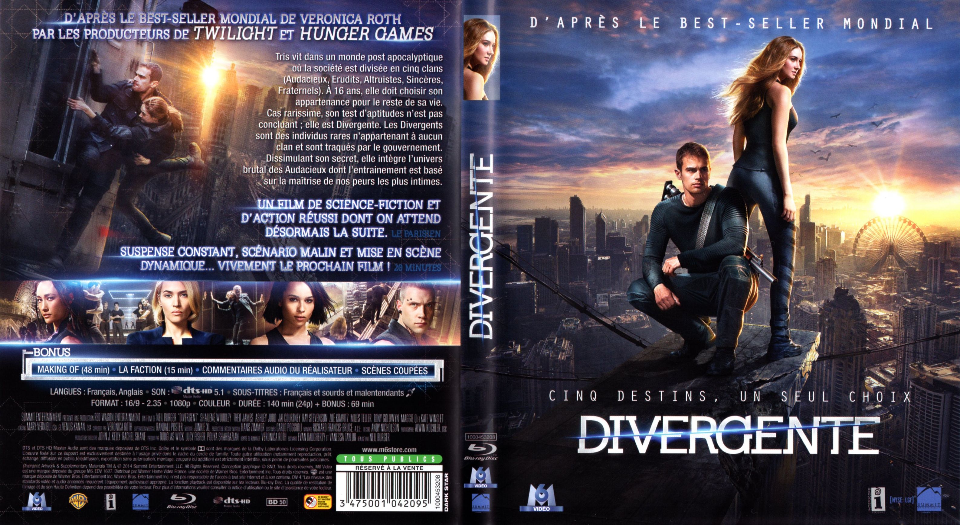 Jaquette DVD Divergente (BLU-RAY)