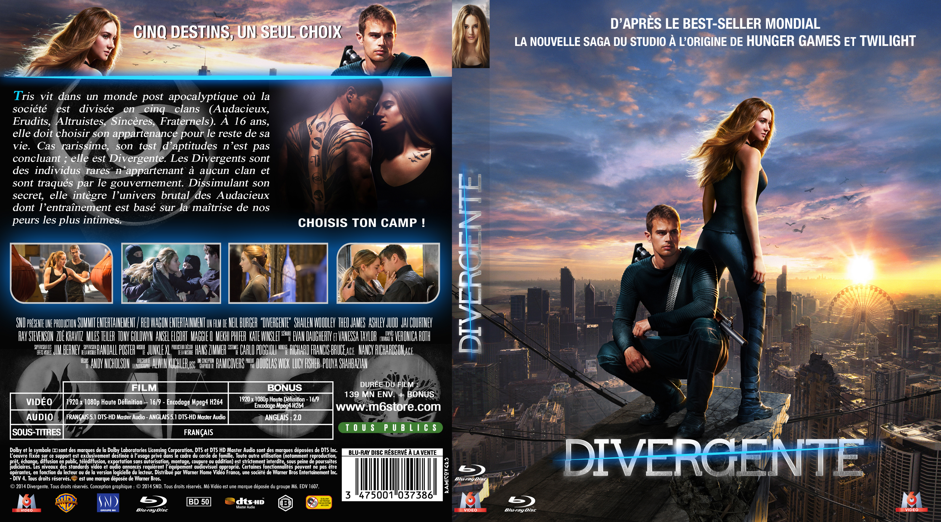 Jaquette DVD Divergente custom (BLU-RAY)