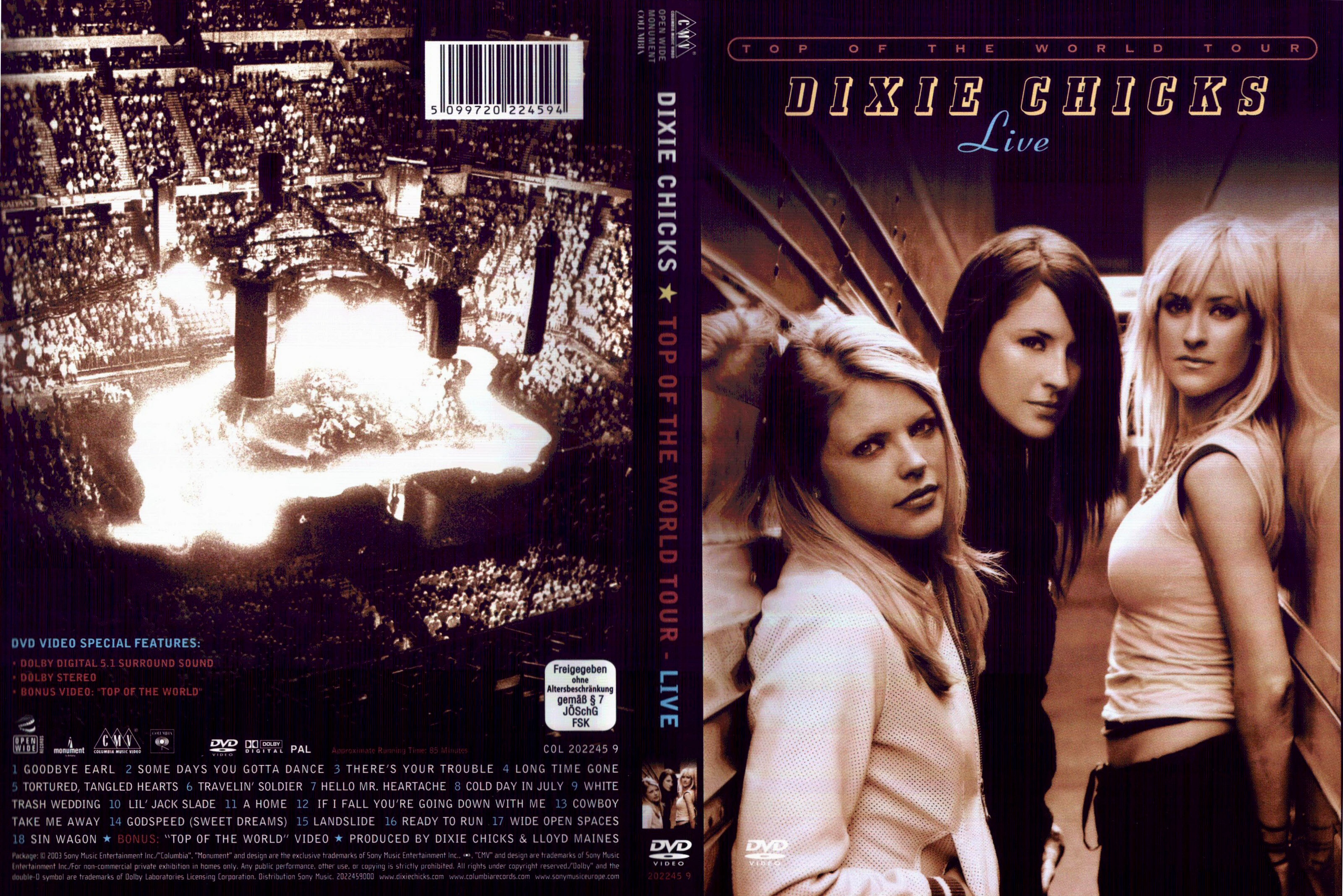 Jaquette DVD Dixie chicks live