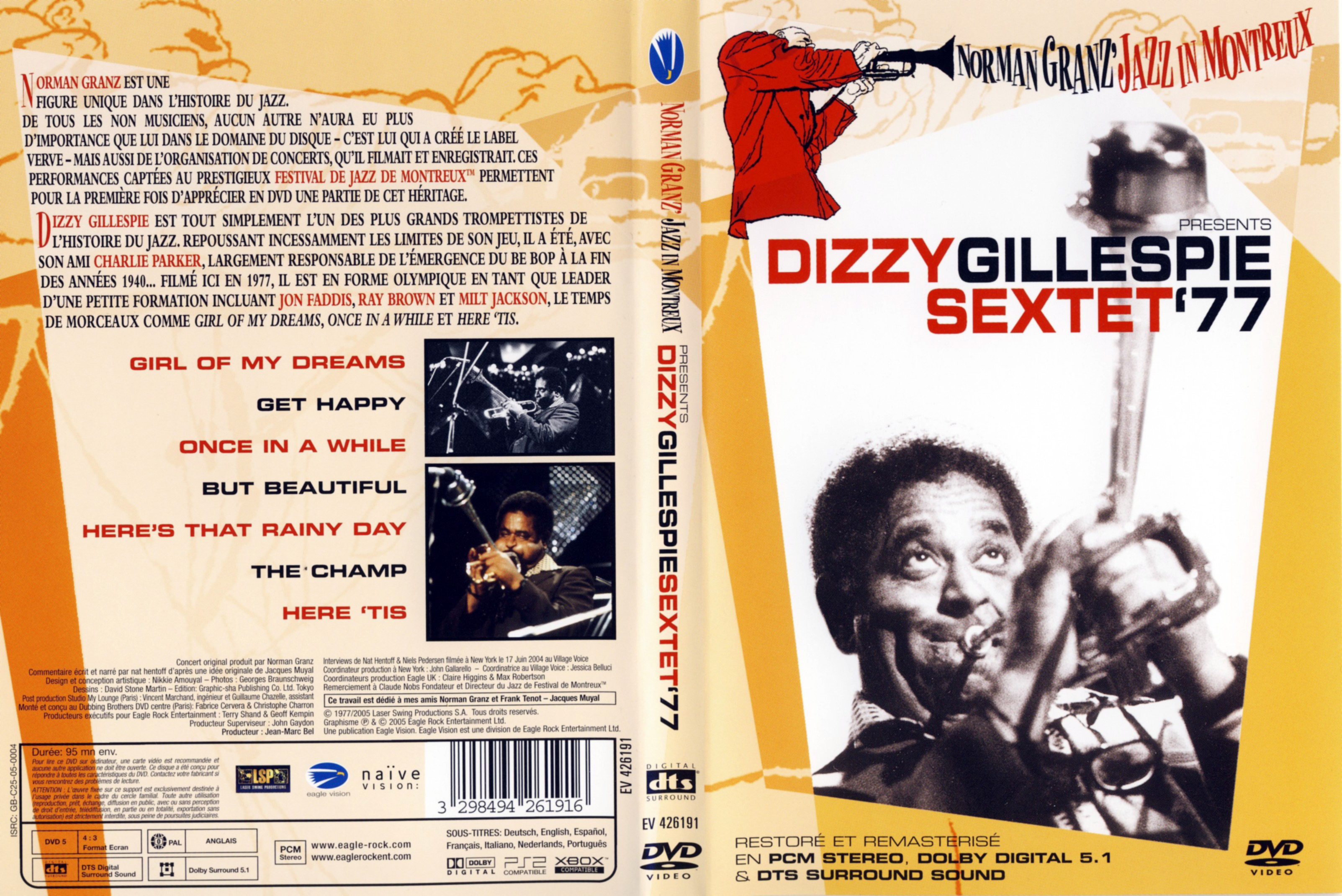 Jaquette DVD Dizzy Gillespie Sextet 77 Montreux