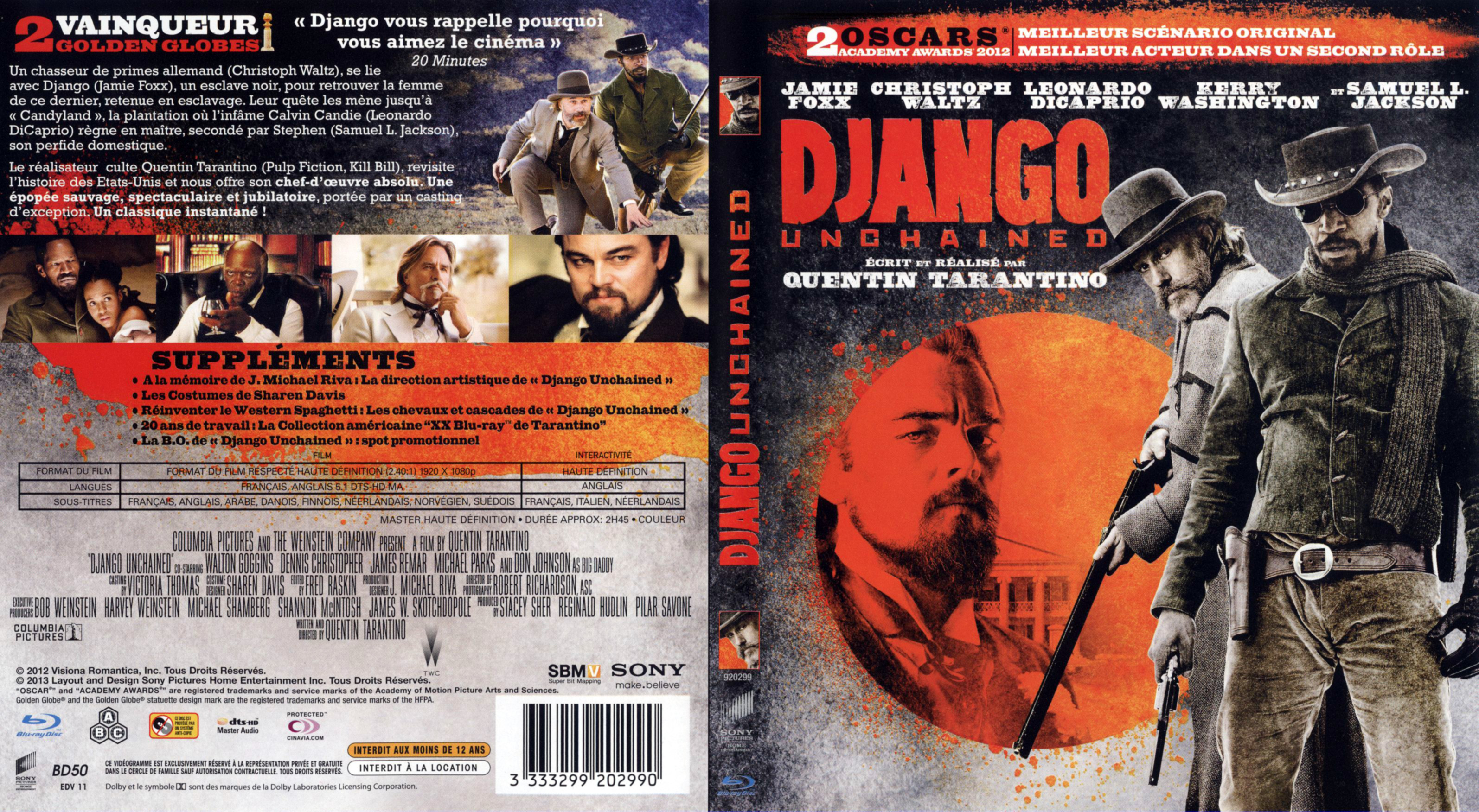 Jaquette DVD Django Unchained (BLU-RAY)