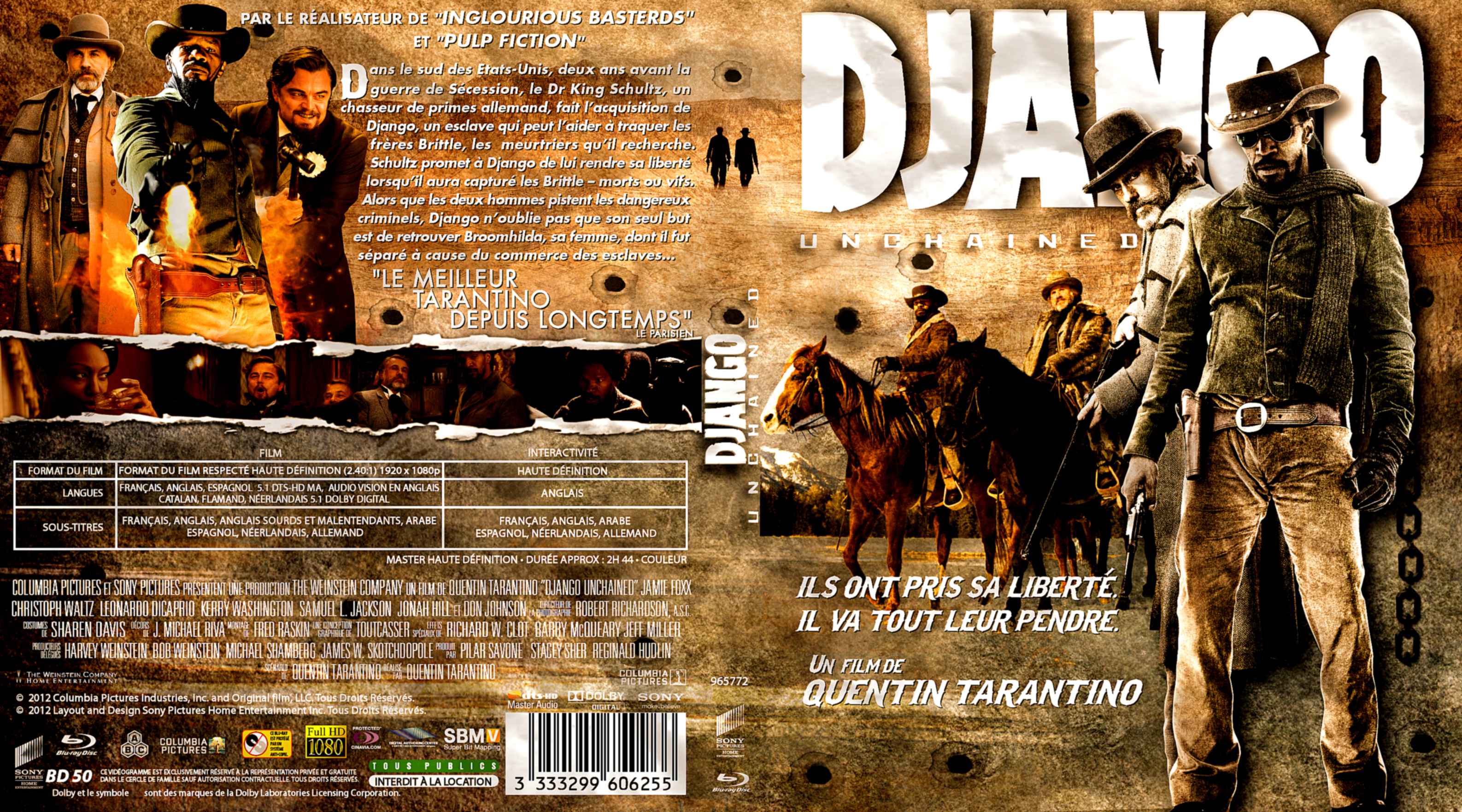 Jaquette DVD Django Unchained custom (BLU-RAY)