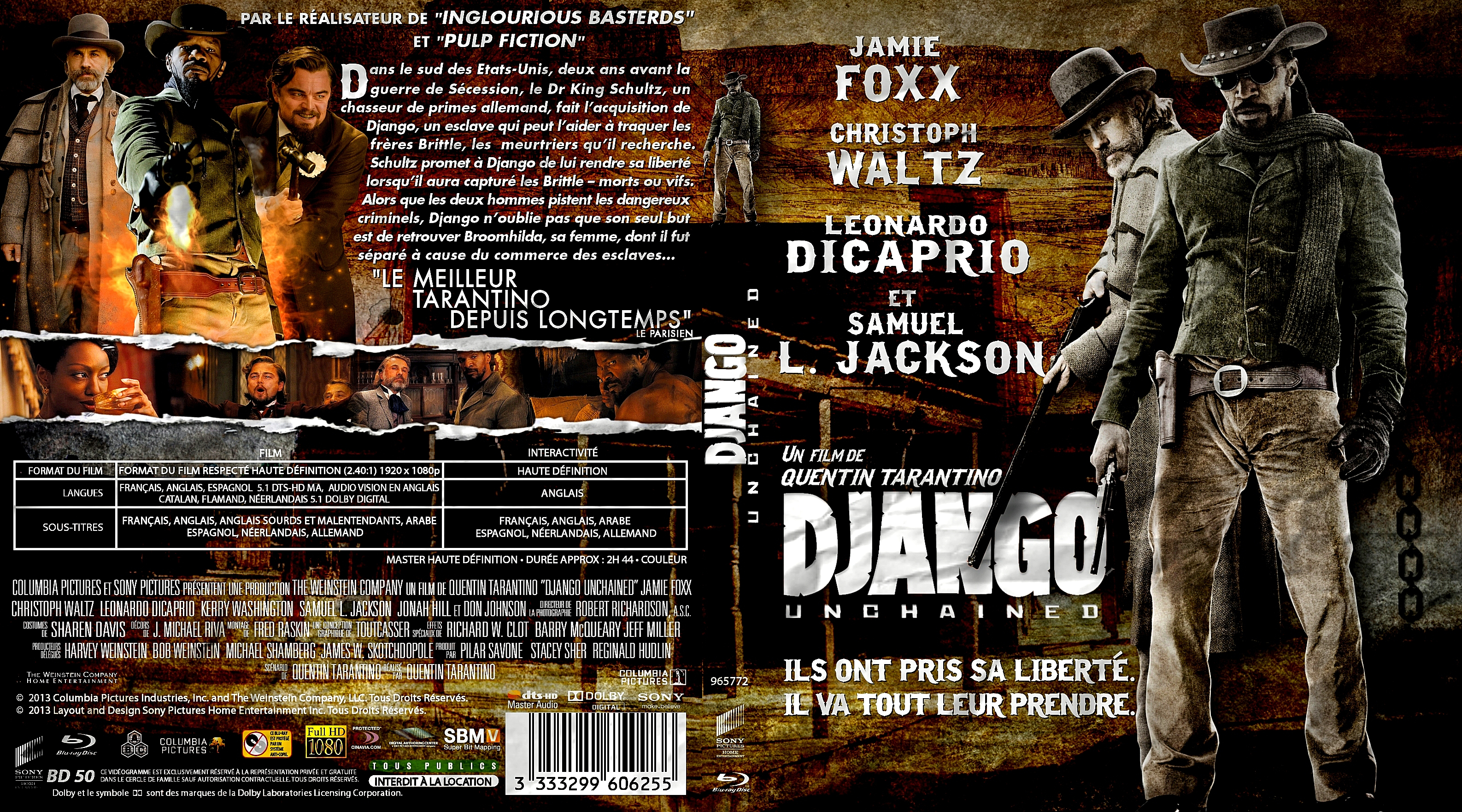 Jaquette DVD Django Unchained custom (BLU-RAY) v2