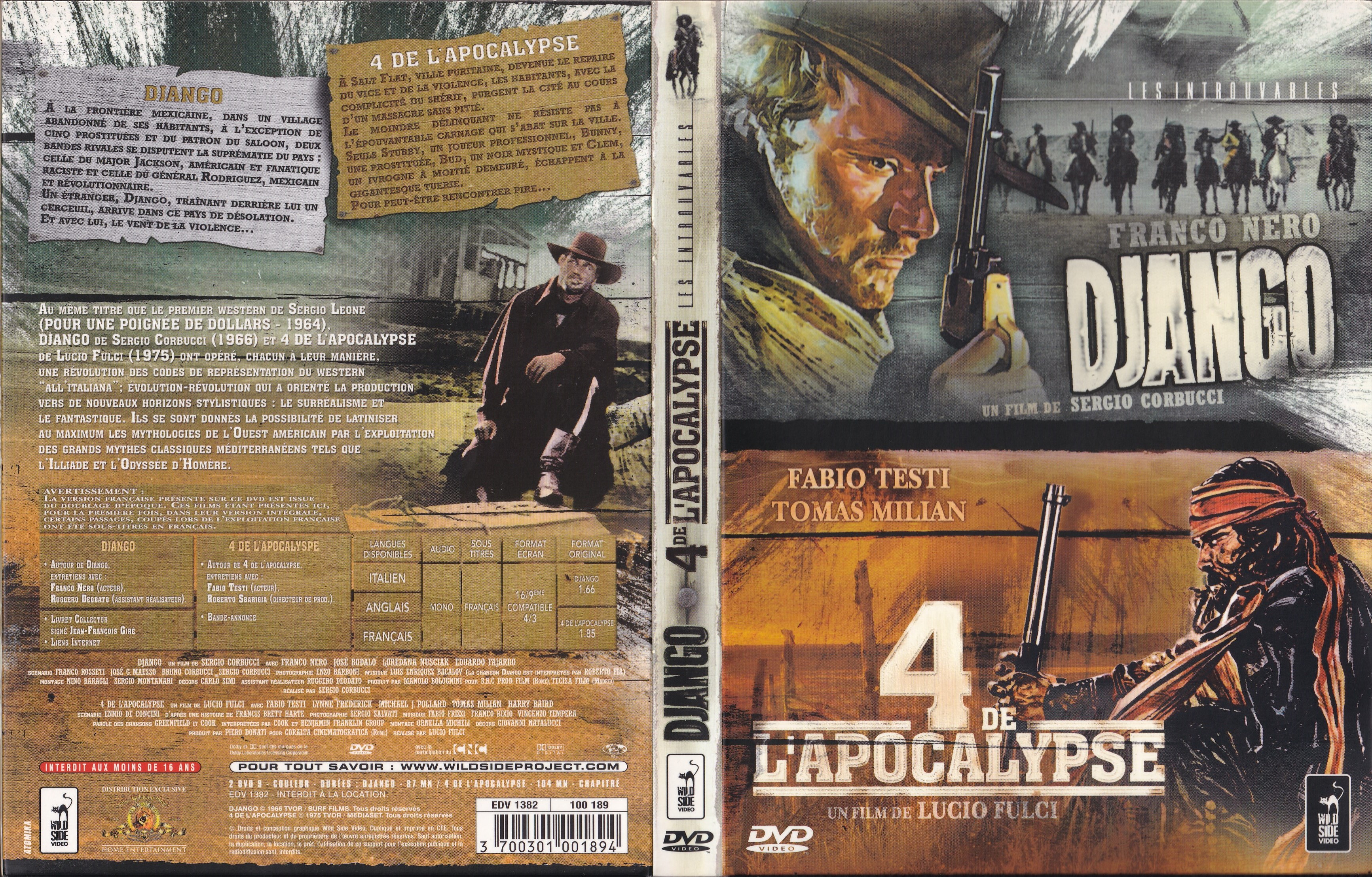Jaquette DVD Django - 4 de l