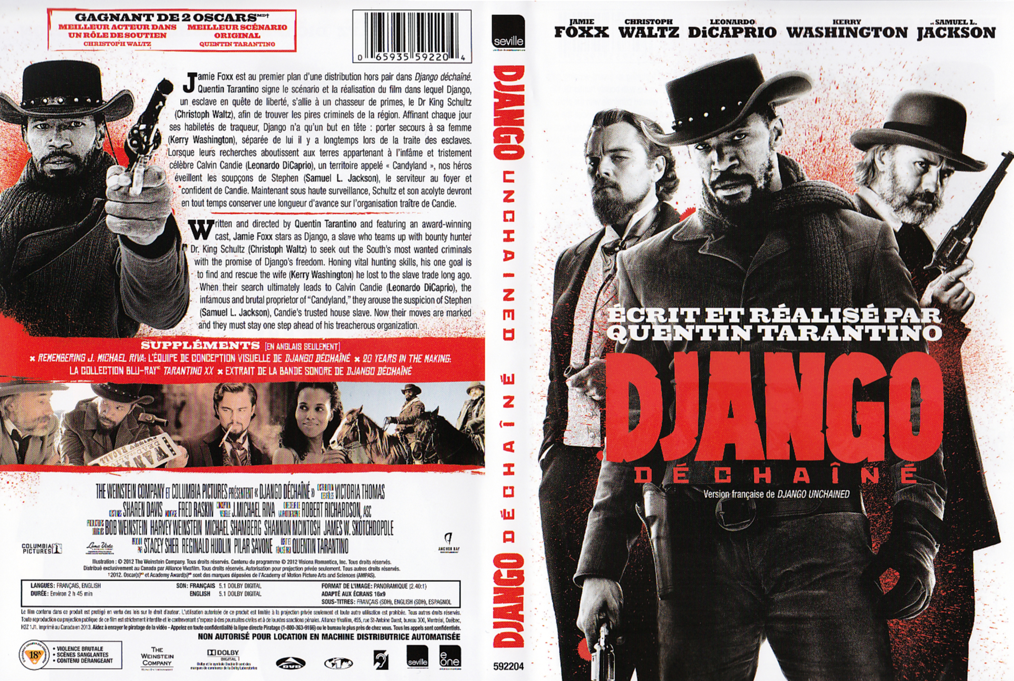 Jaquette DVD Django dchain (Canadienne)