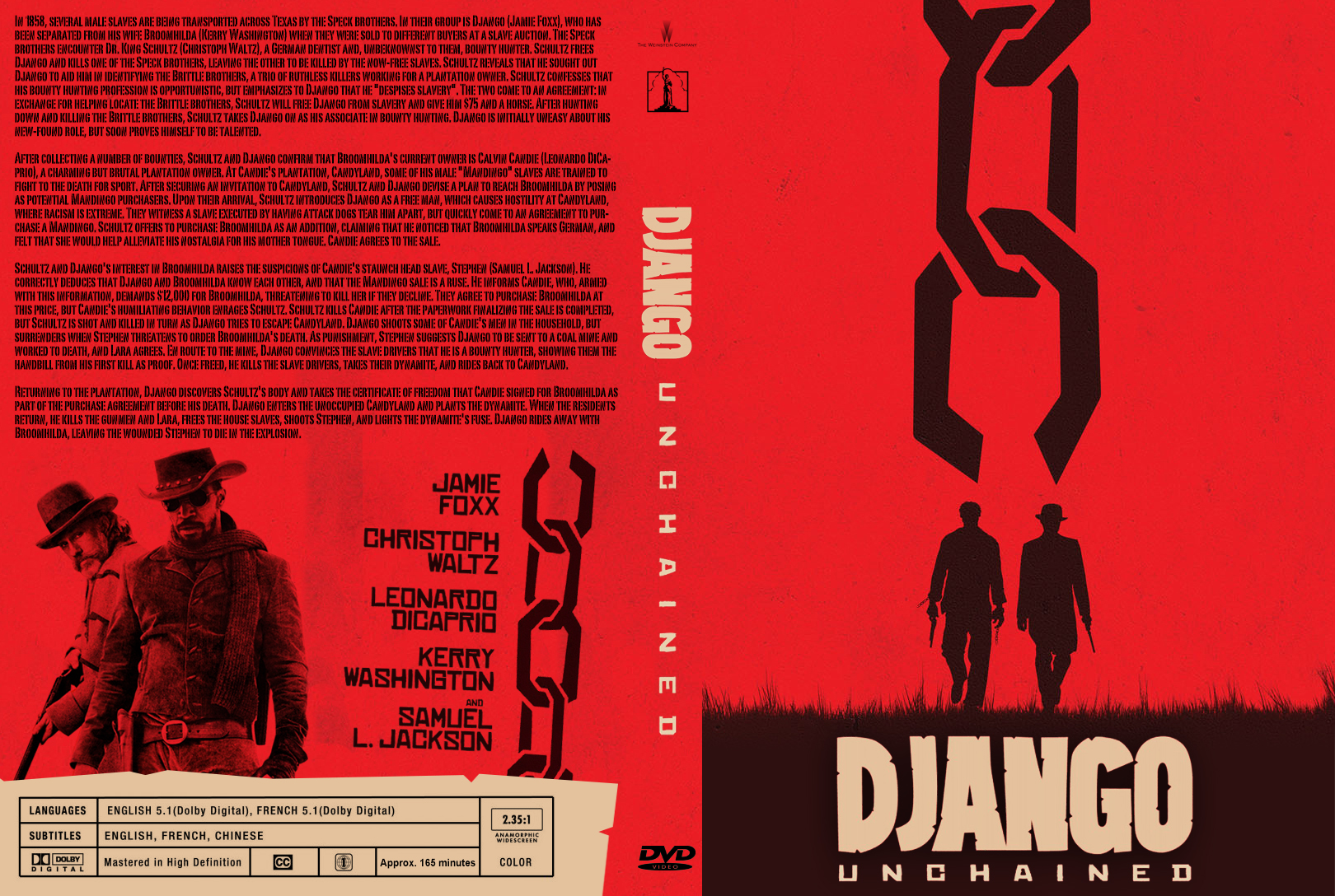 Jaquette DVD Django unchained custom v3