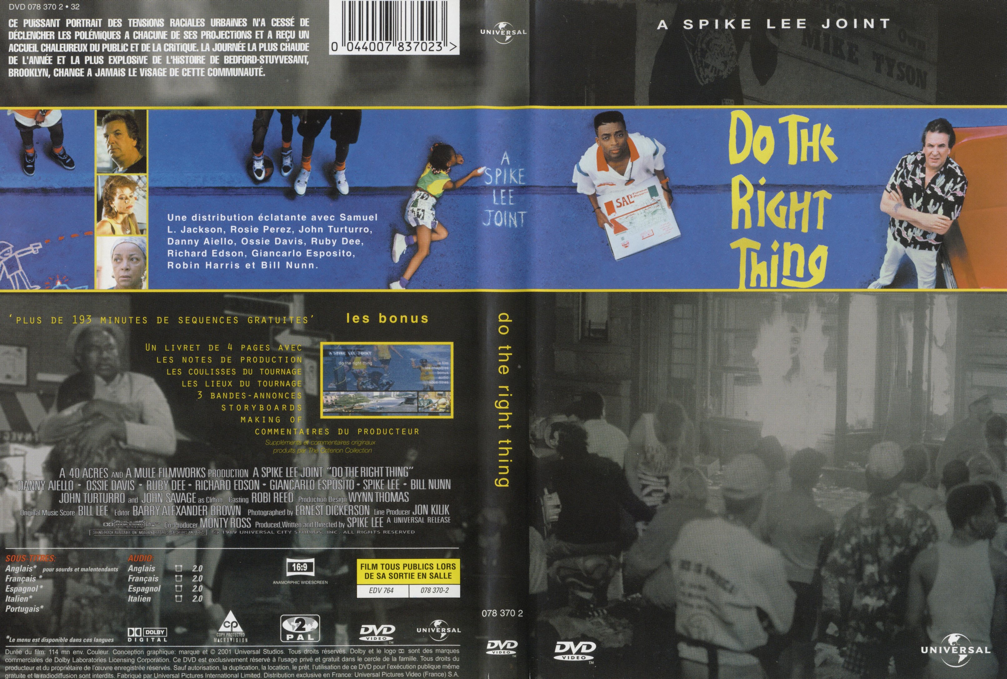 Jaquette DVD Do the right thing