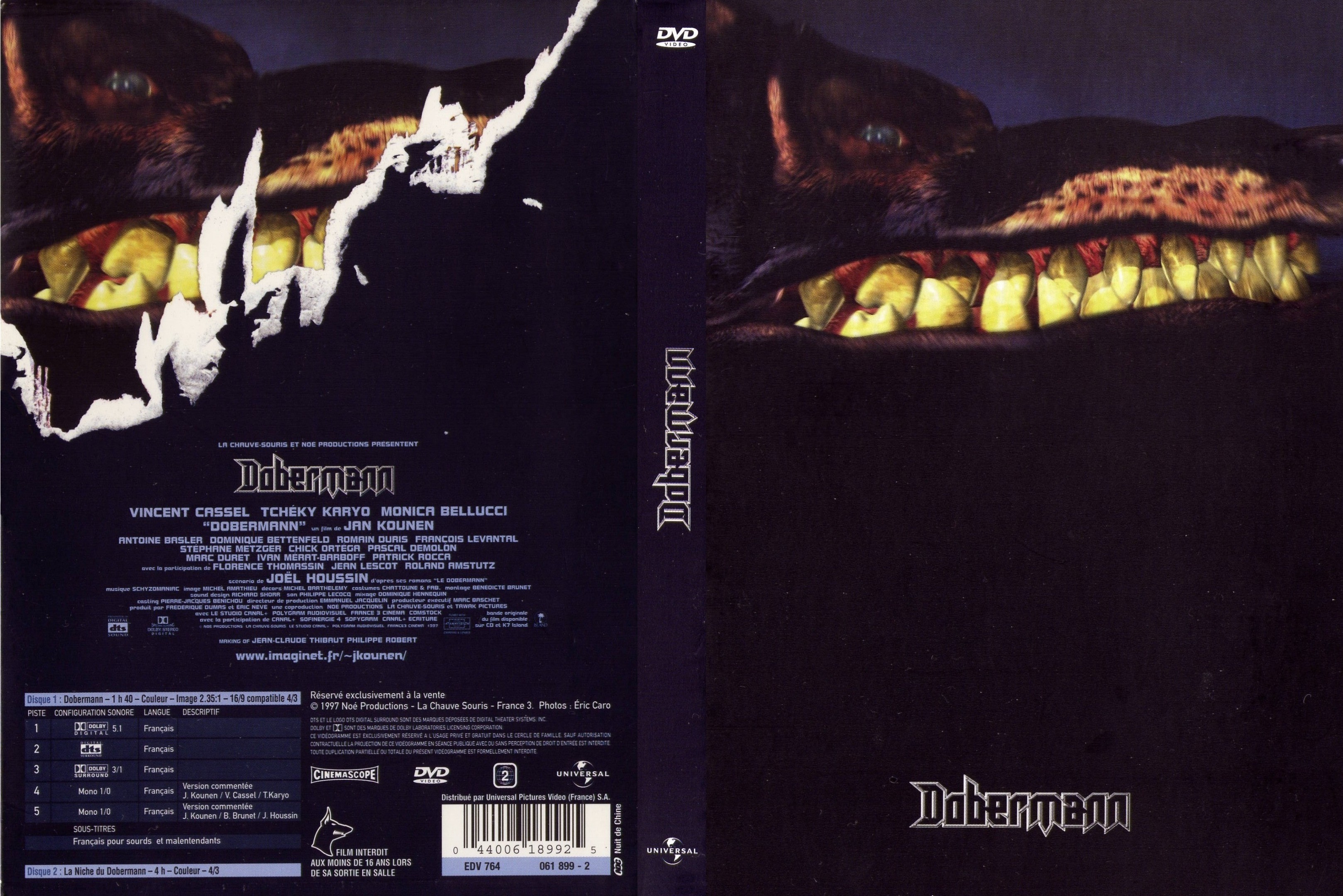 Jaquette DVD Dobermann v2