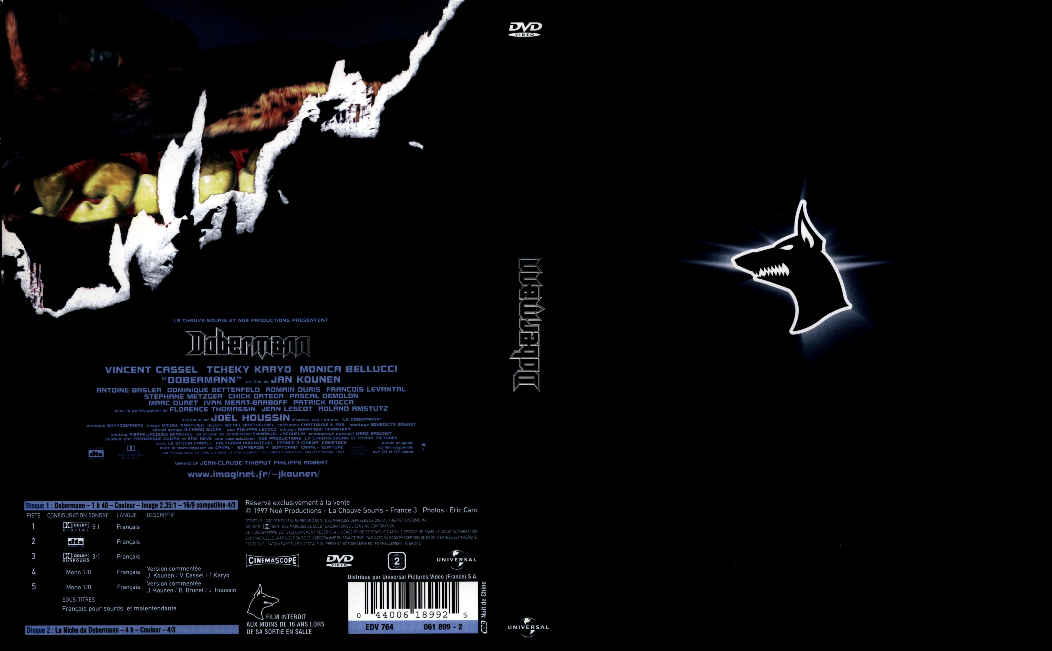 Jaquette DVD Dobermann v3