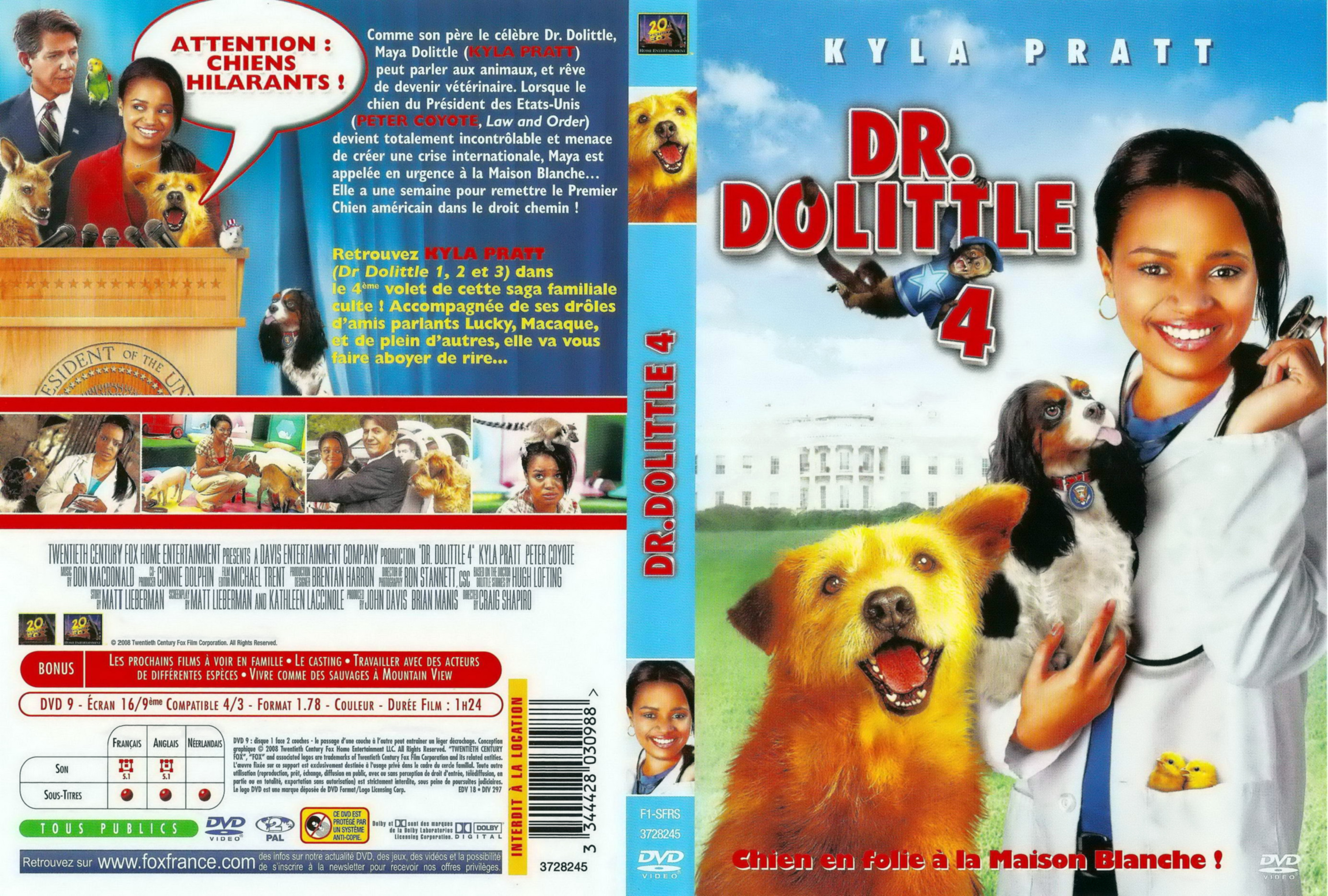 Jaquette DVD Docteur Dolittle 4