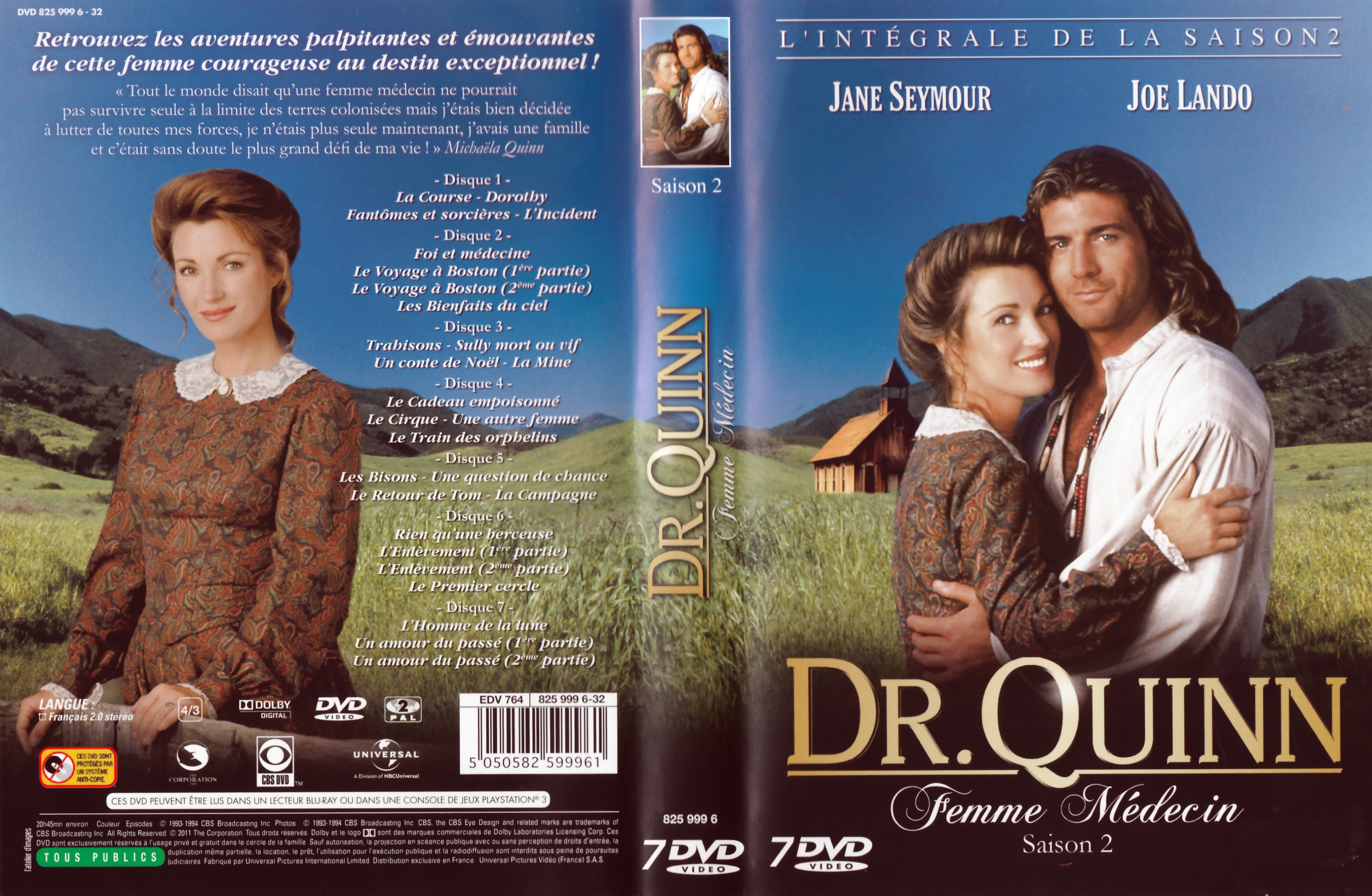 Jaquette DVD Docteur Quinn femme medecin Saison 2