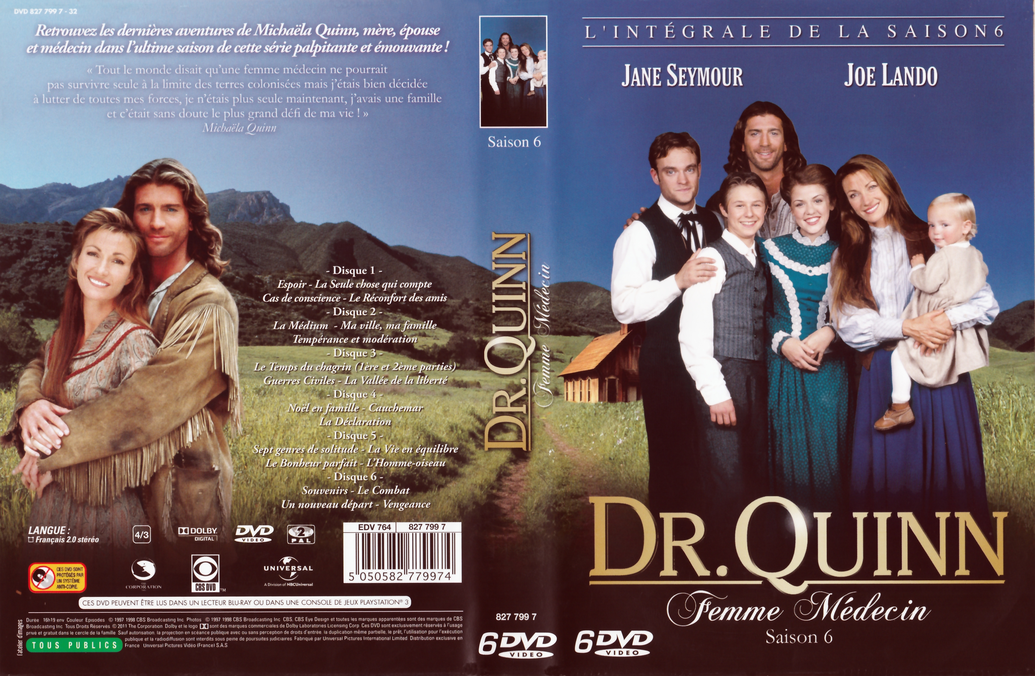 Jaquette DVD Docteur Quinn femme medecin Saison 6