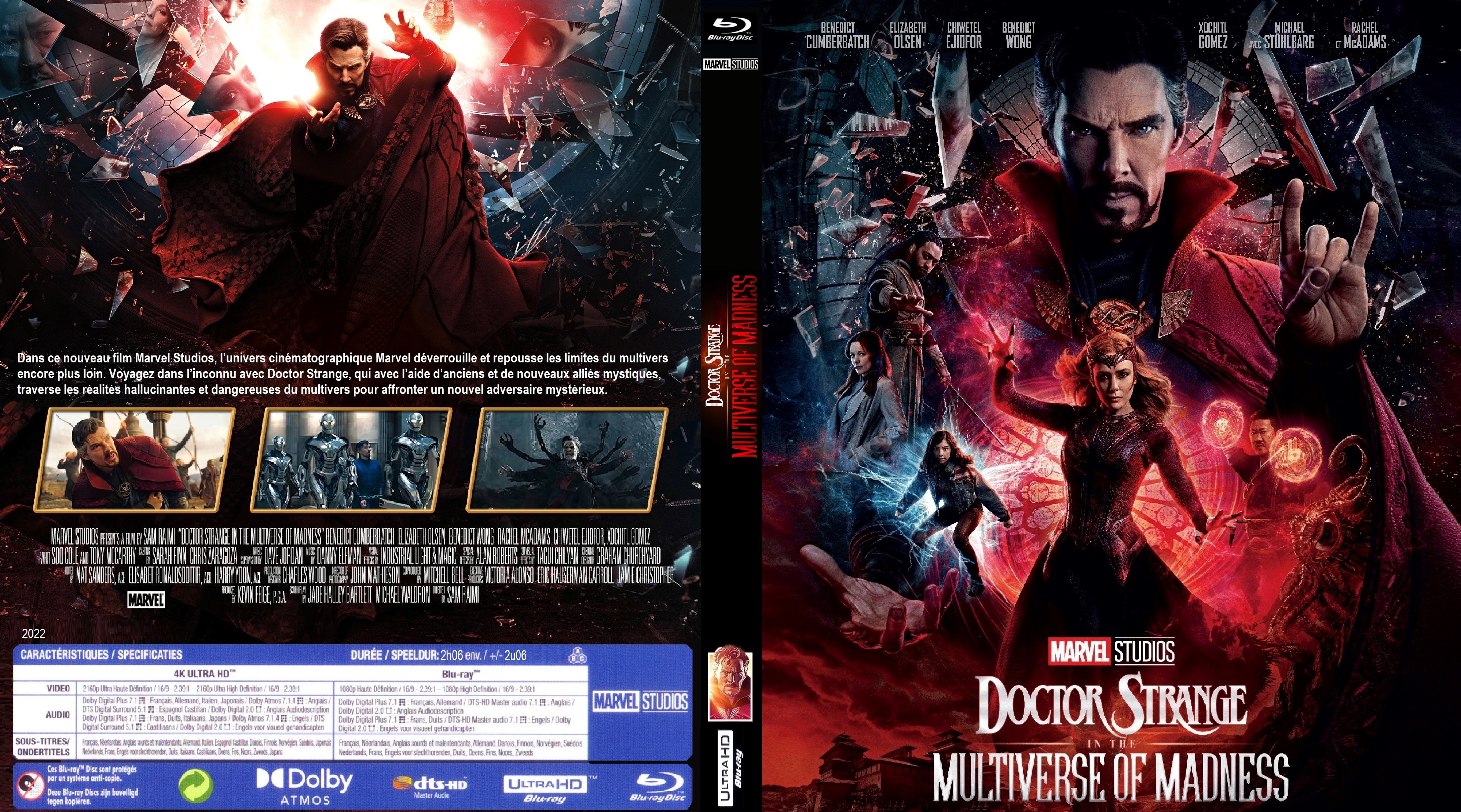 Jaquette DVD Doctor Strange in the Multiverse of Madness custom (BLU-RAY)