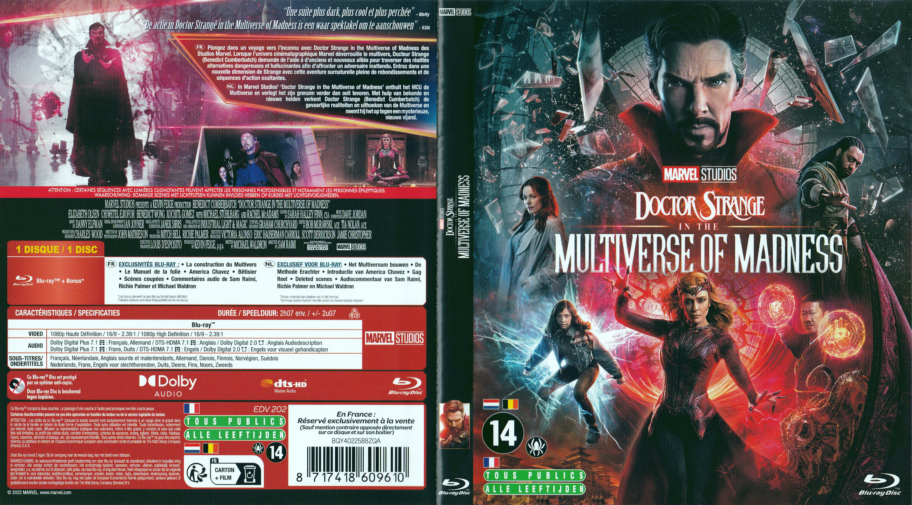 Jaquette DVD Doctor Strange in the multiverse of madness (BLU-RAY)