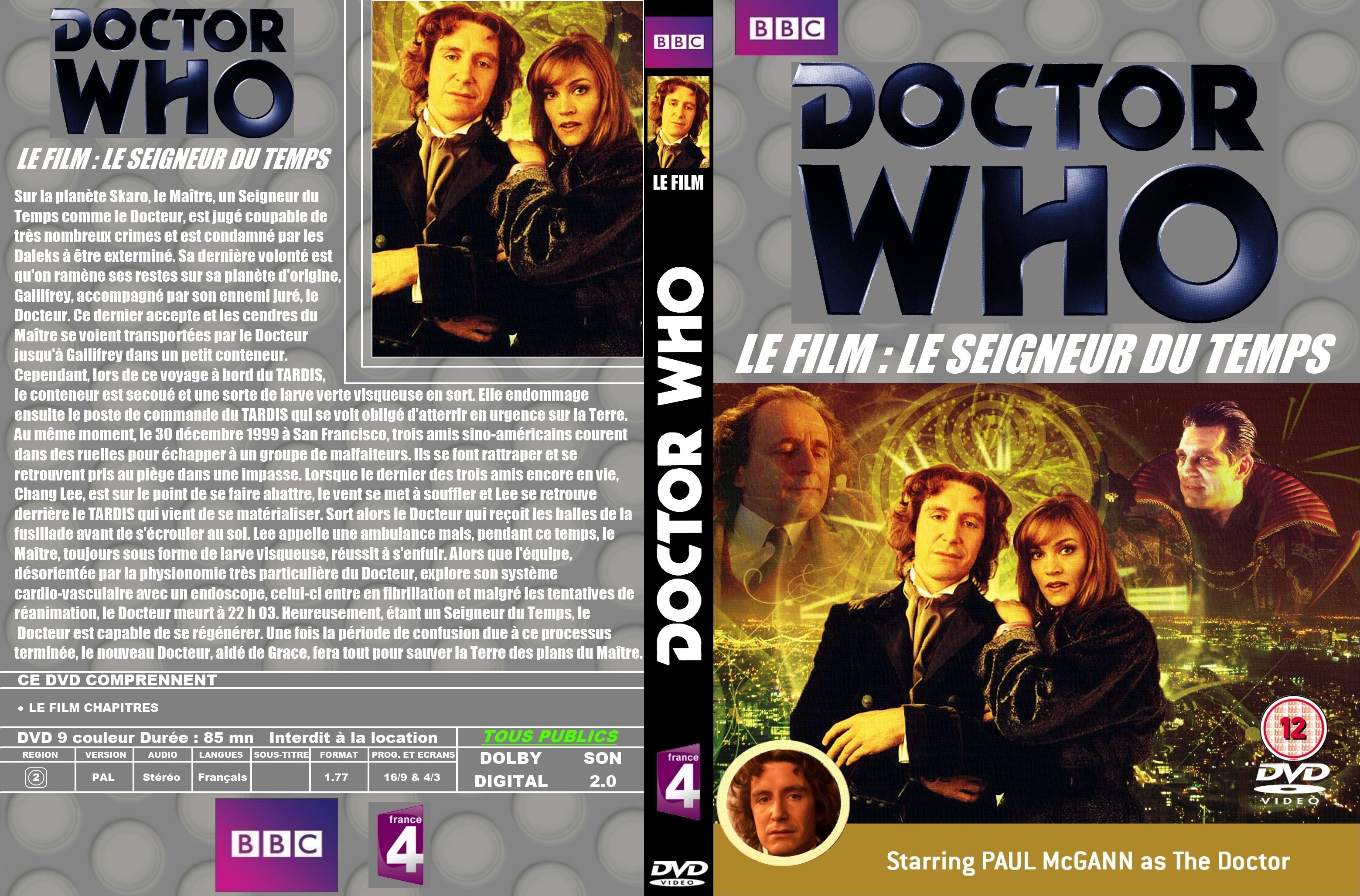 Jaquette DVD Doctor Who Classic Le film custom
