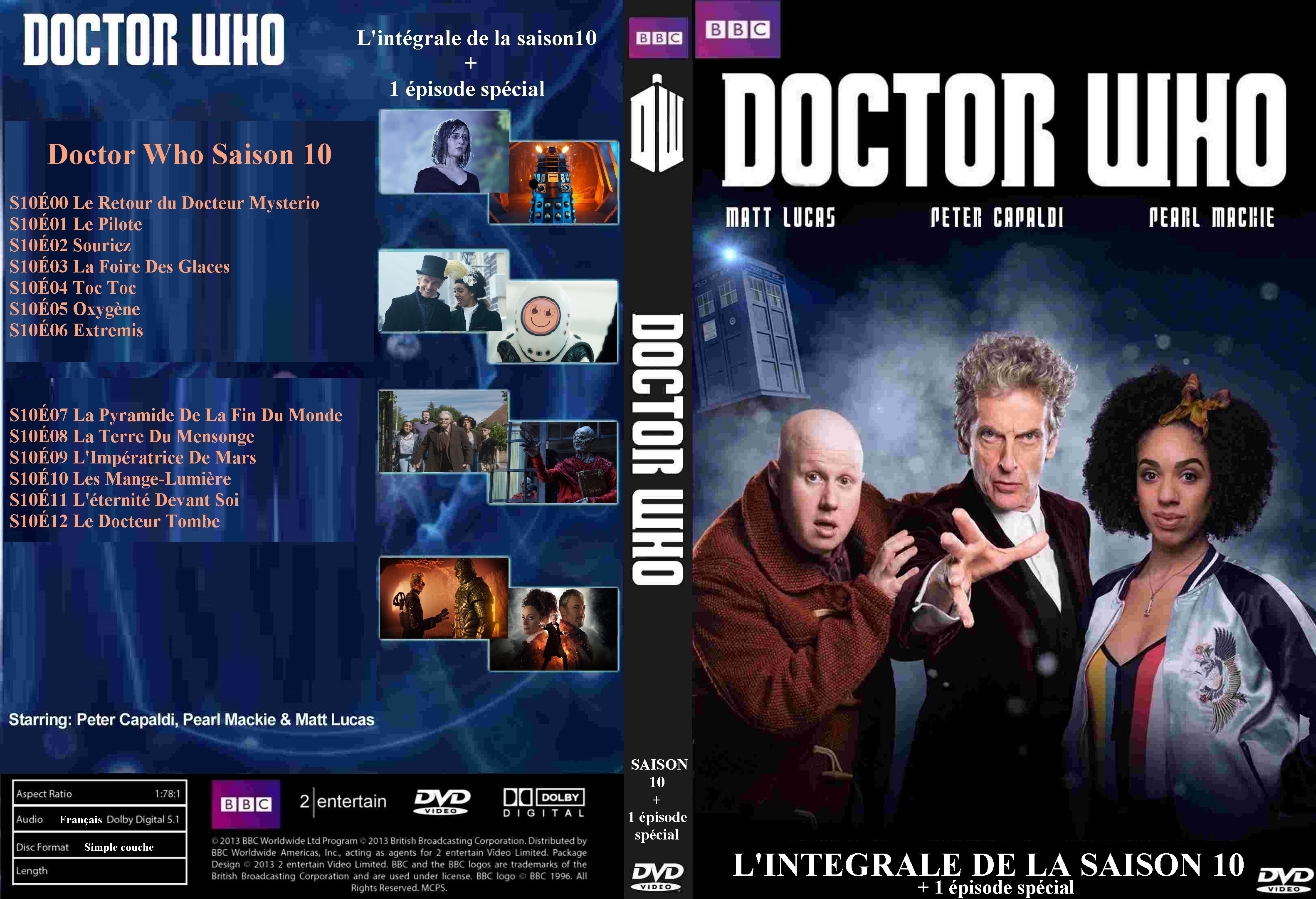 Jaquette DVD Doctor Who Saison 10 custom