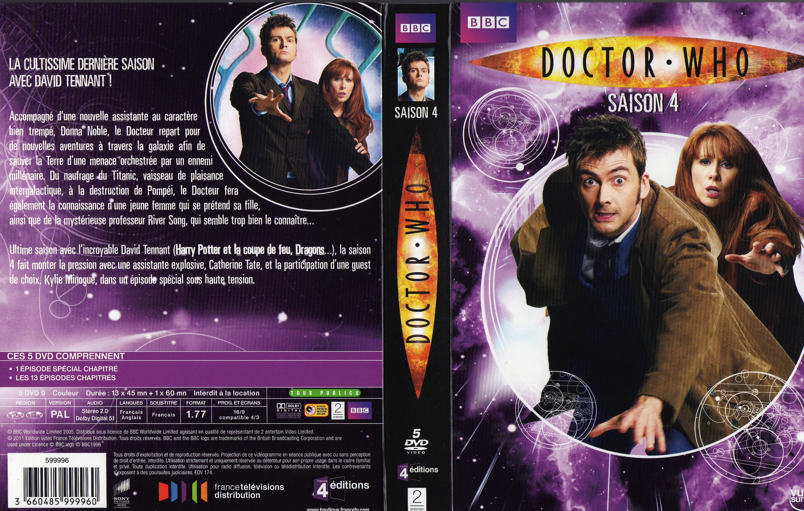 Jaquette DVD Doctor Who Saison 4 COFFRET