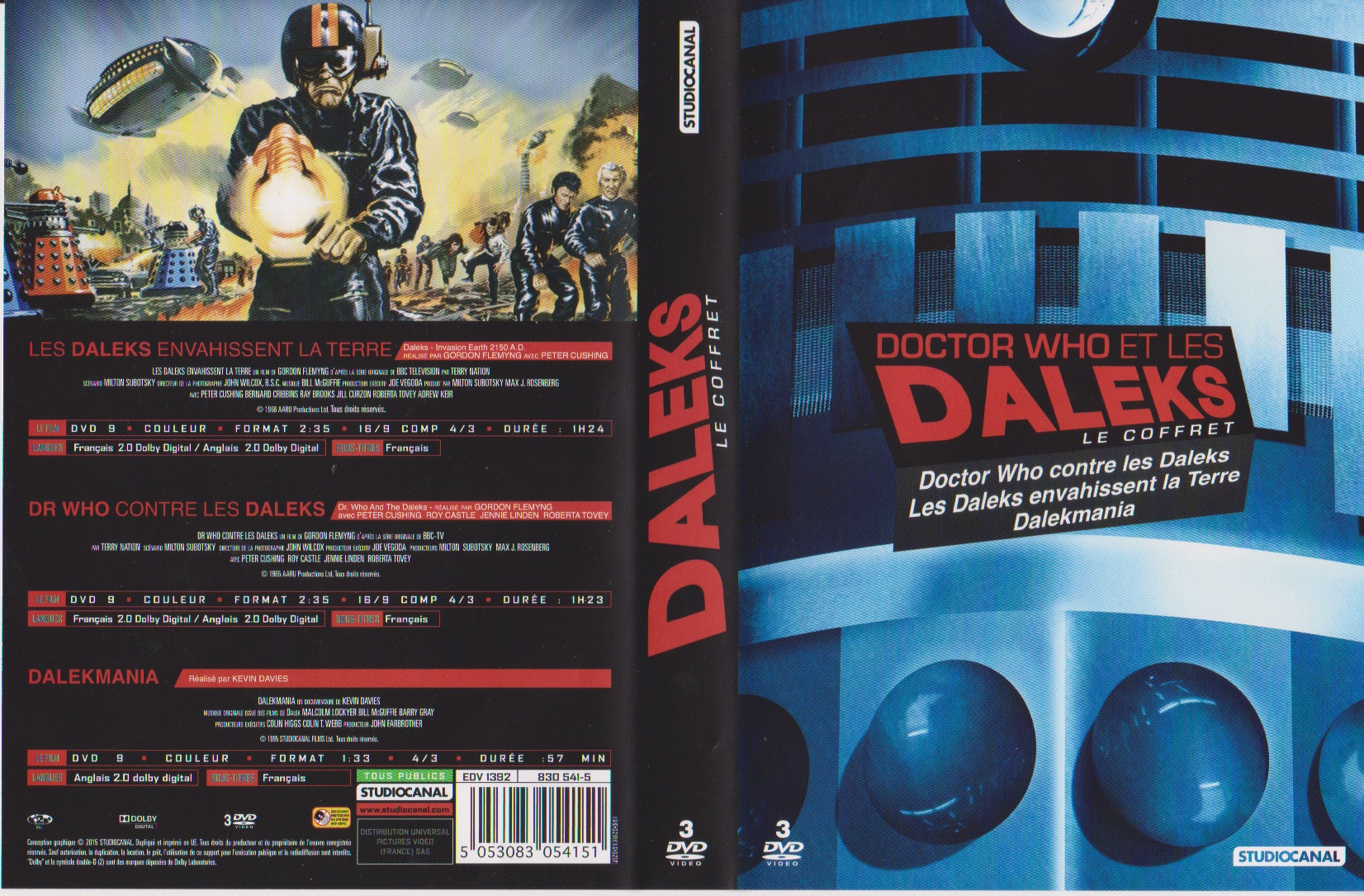 Jaquette DVD Doctor Who et les daleks