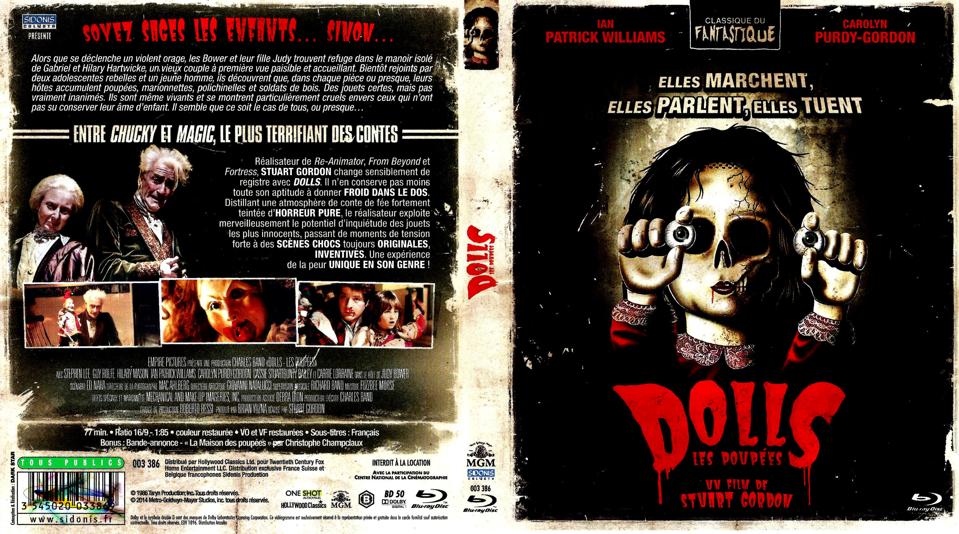 Jaquette DVD Dolls - les Poupes (1986) (BLU-RAY)