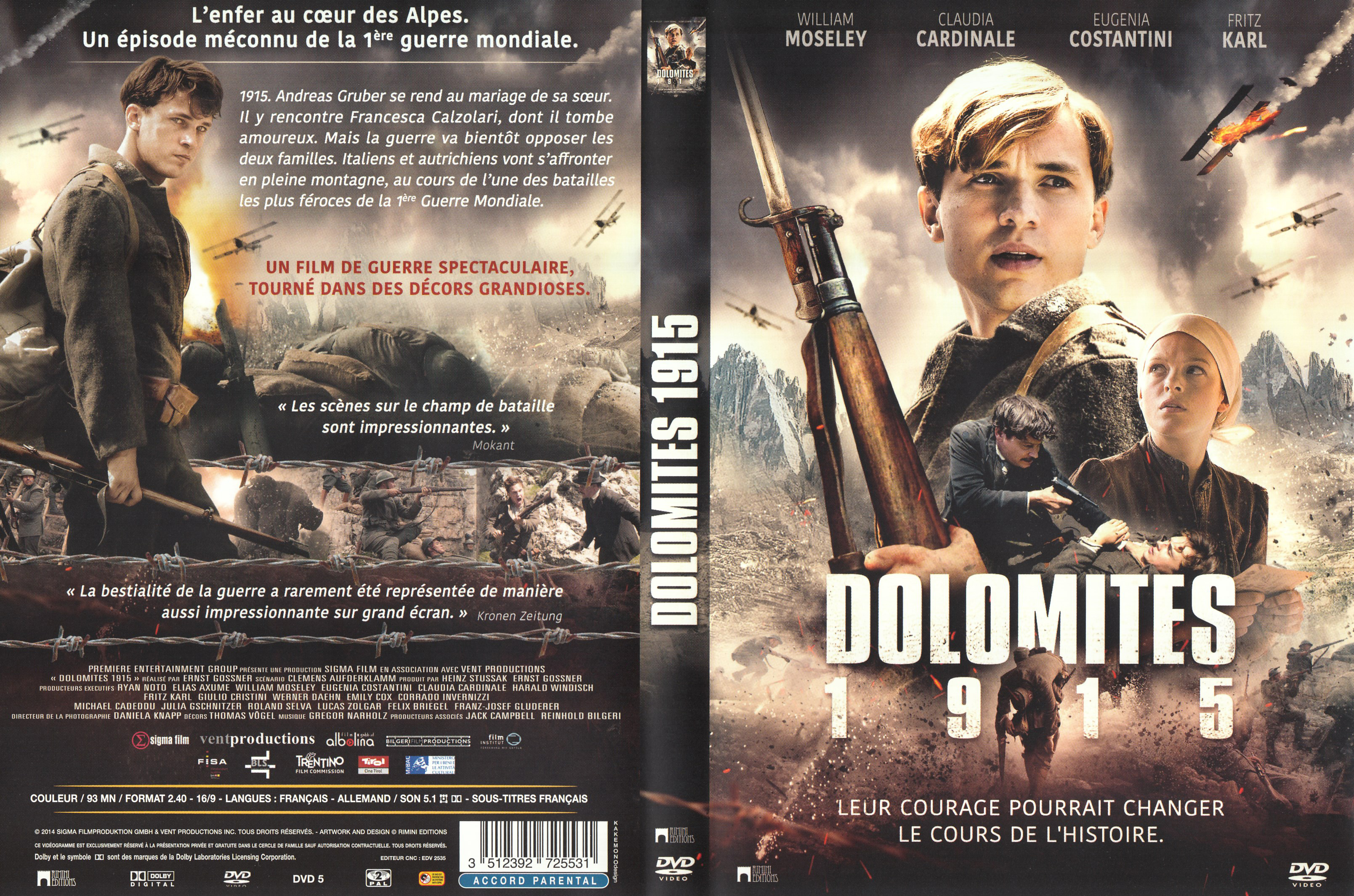 Jaquette DVD Dolomites 1915