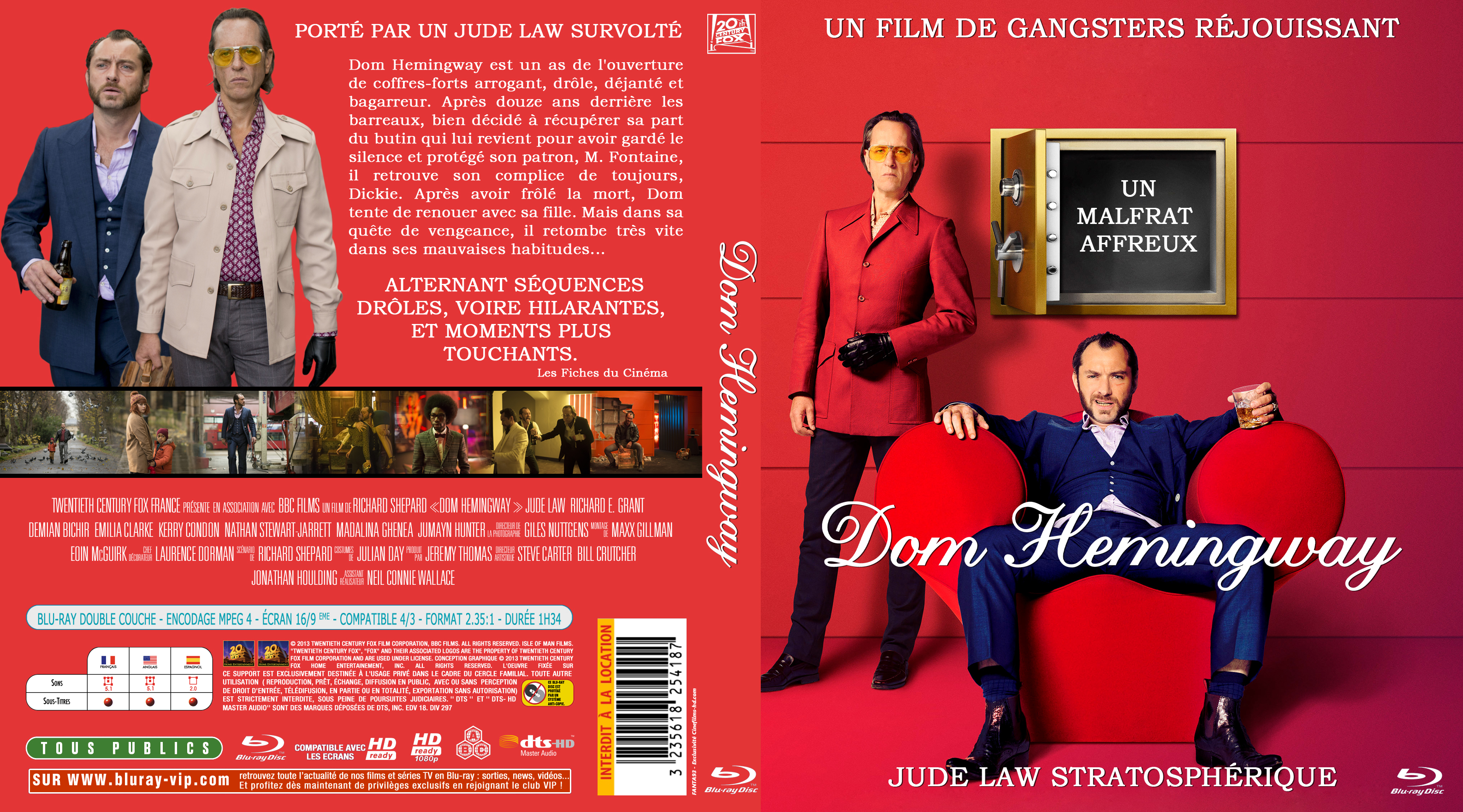 Jaquette DVD Dom Hemingway custom (BLU-RAY)