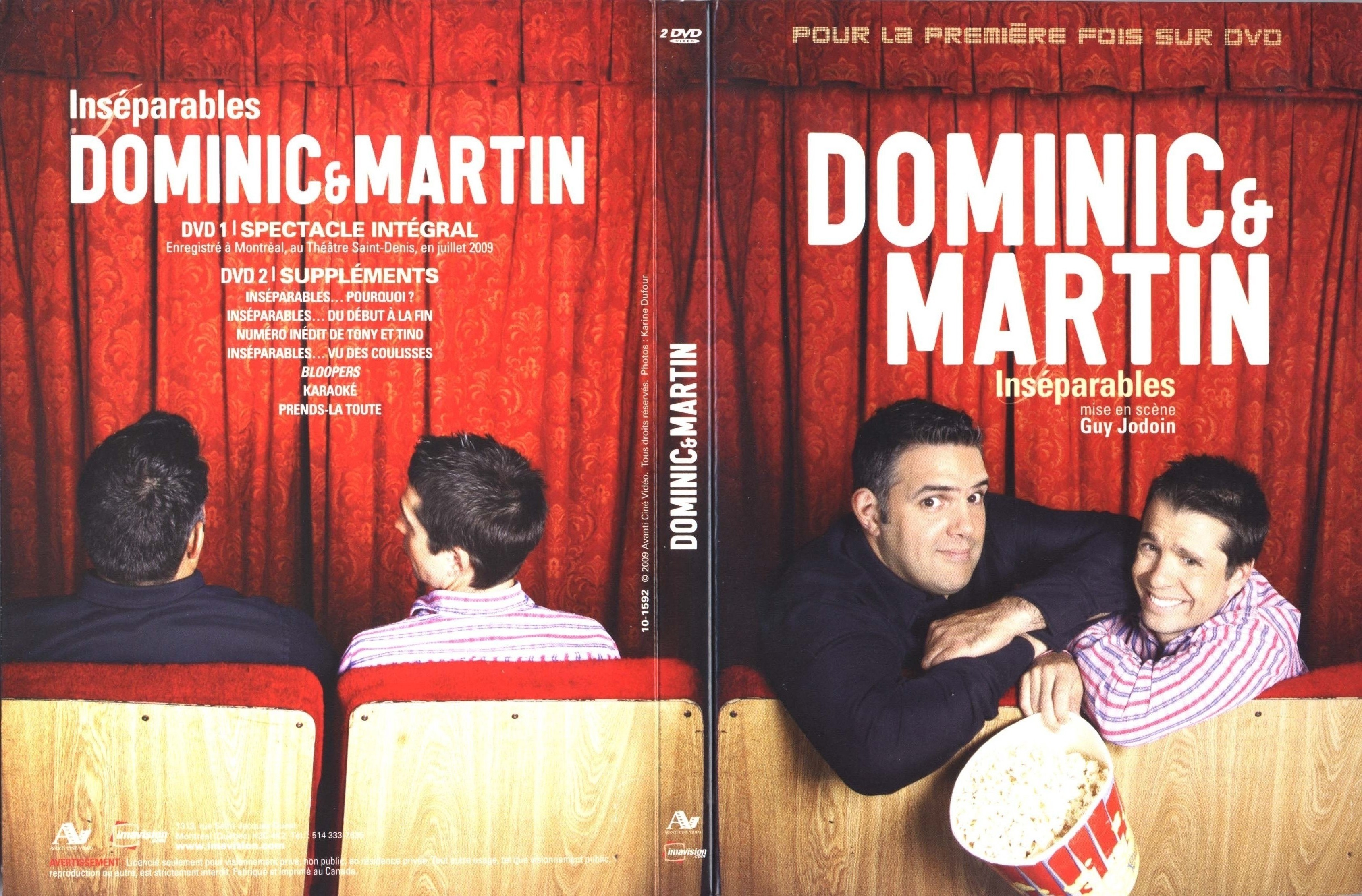 Jaquette DVD Dominic et Martin Insparables (Canadienne)