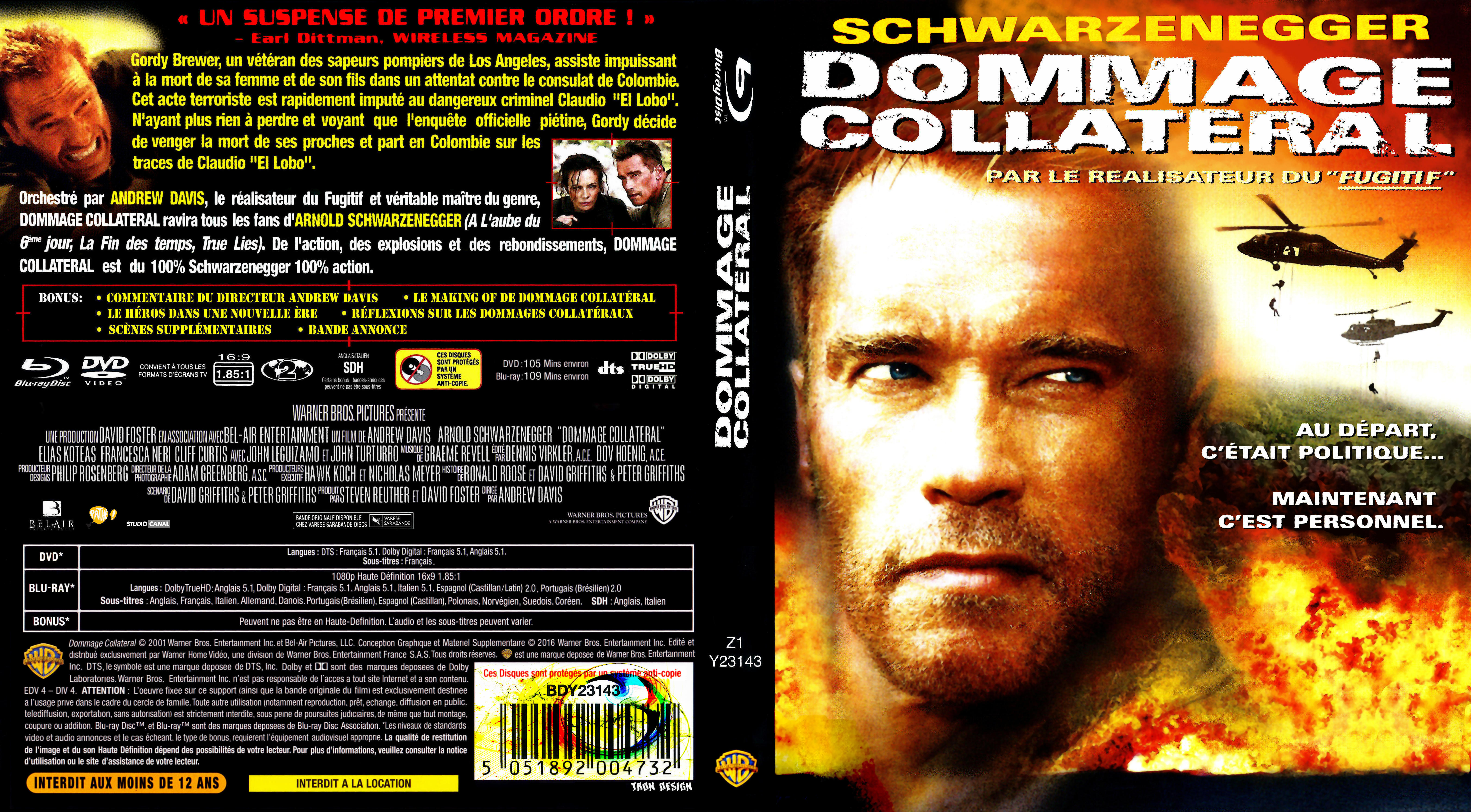 Jaquette DVD Dommage collateral custom (BLU-RAY)