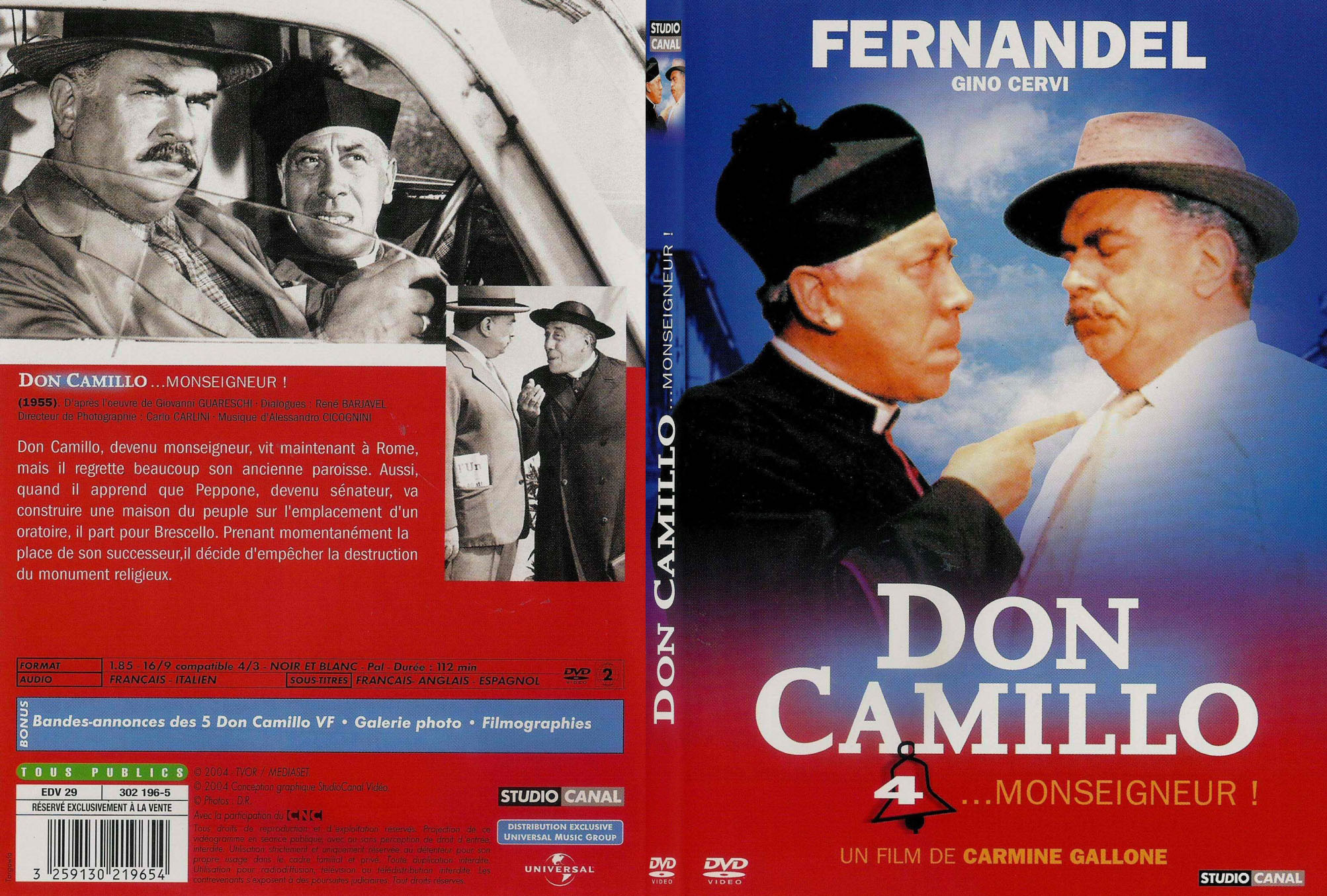 Jaquette DVD Don Camillo - Don Camillo Monseigneur - SLIM