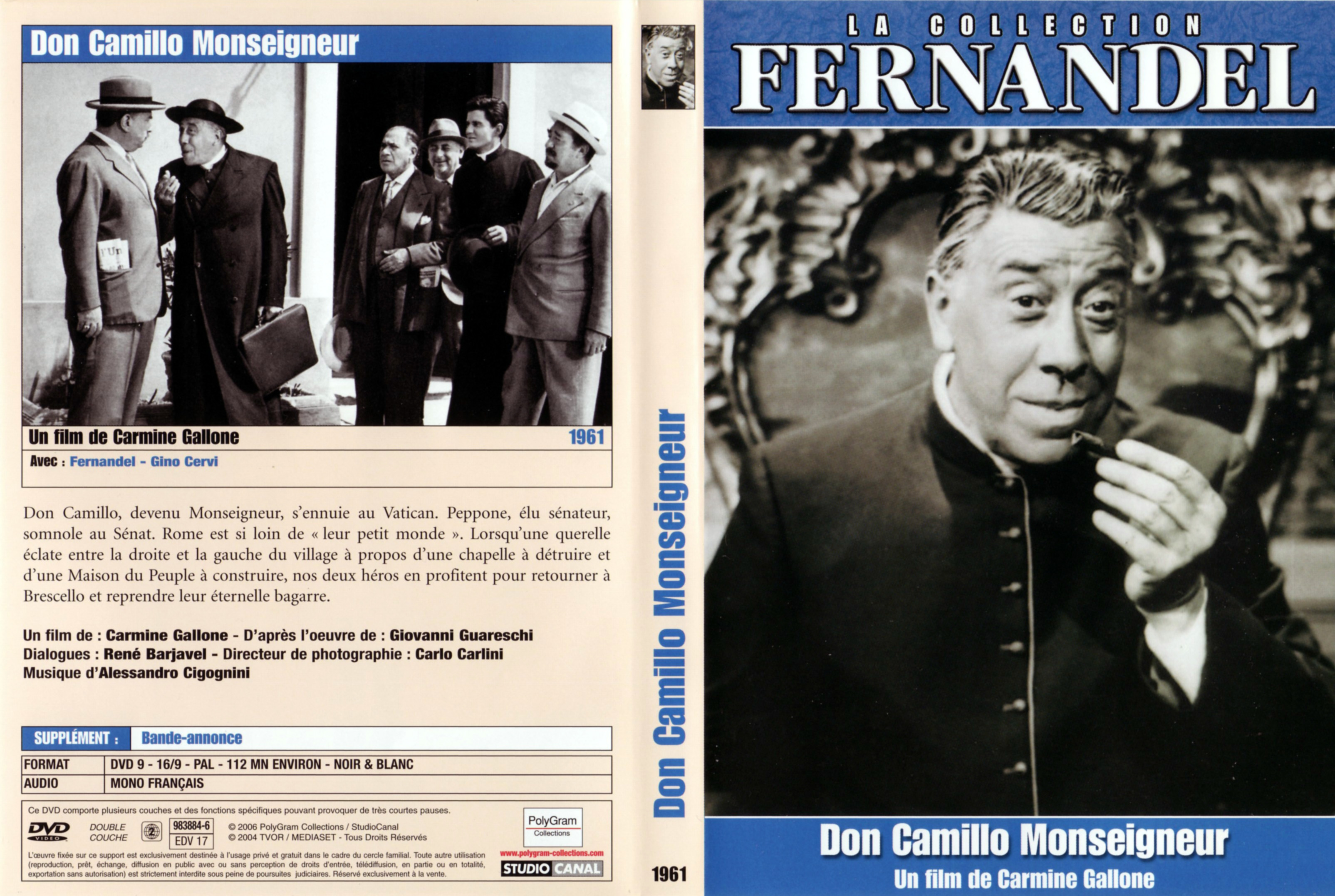Jaquette DVD Don Camillo - Don Camillo Monseigneur v3