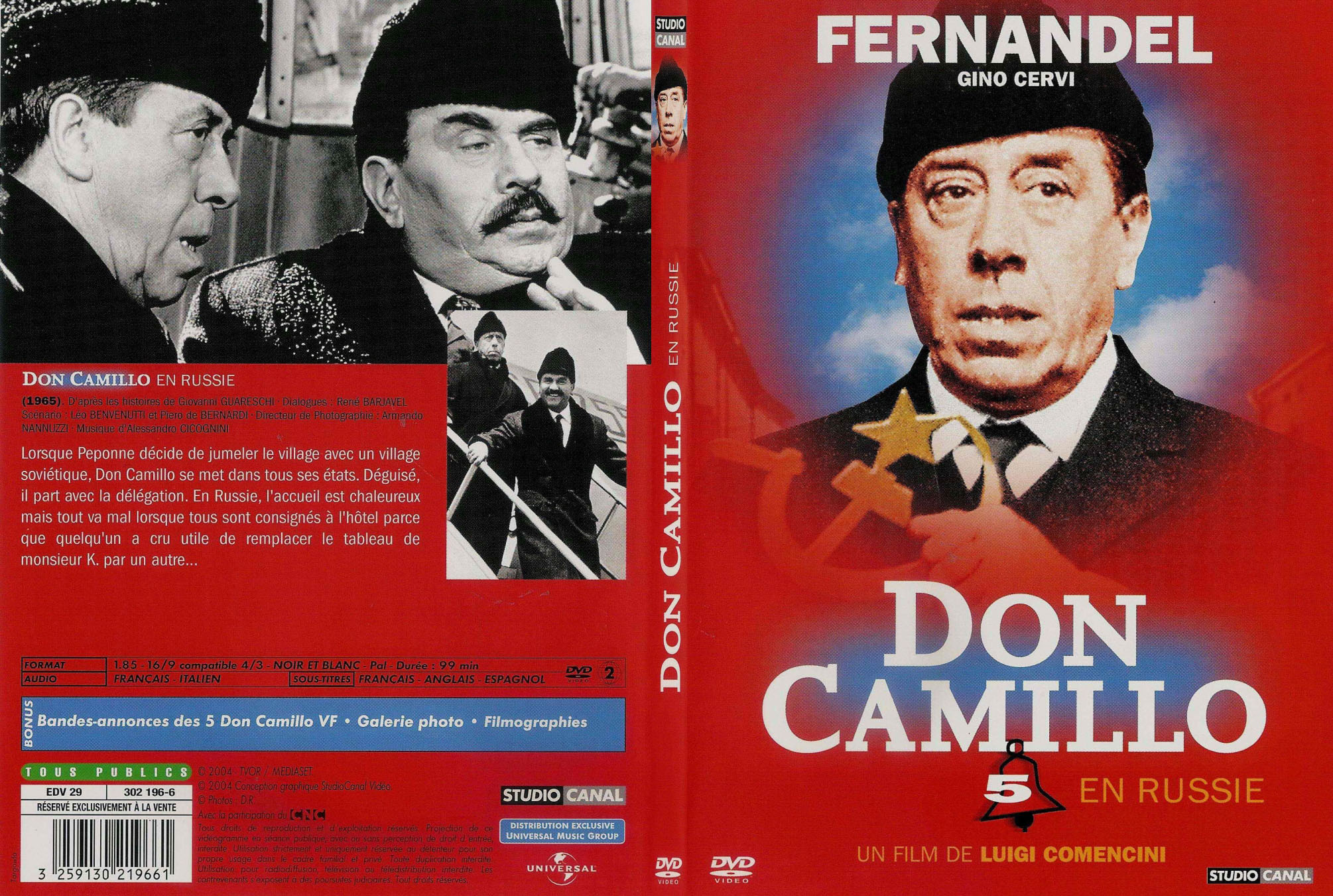 Jaquette DVD Don Camillo - Don Camillo en Russie - SLIM