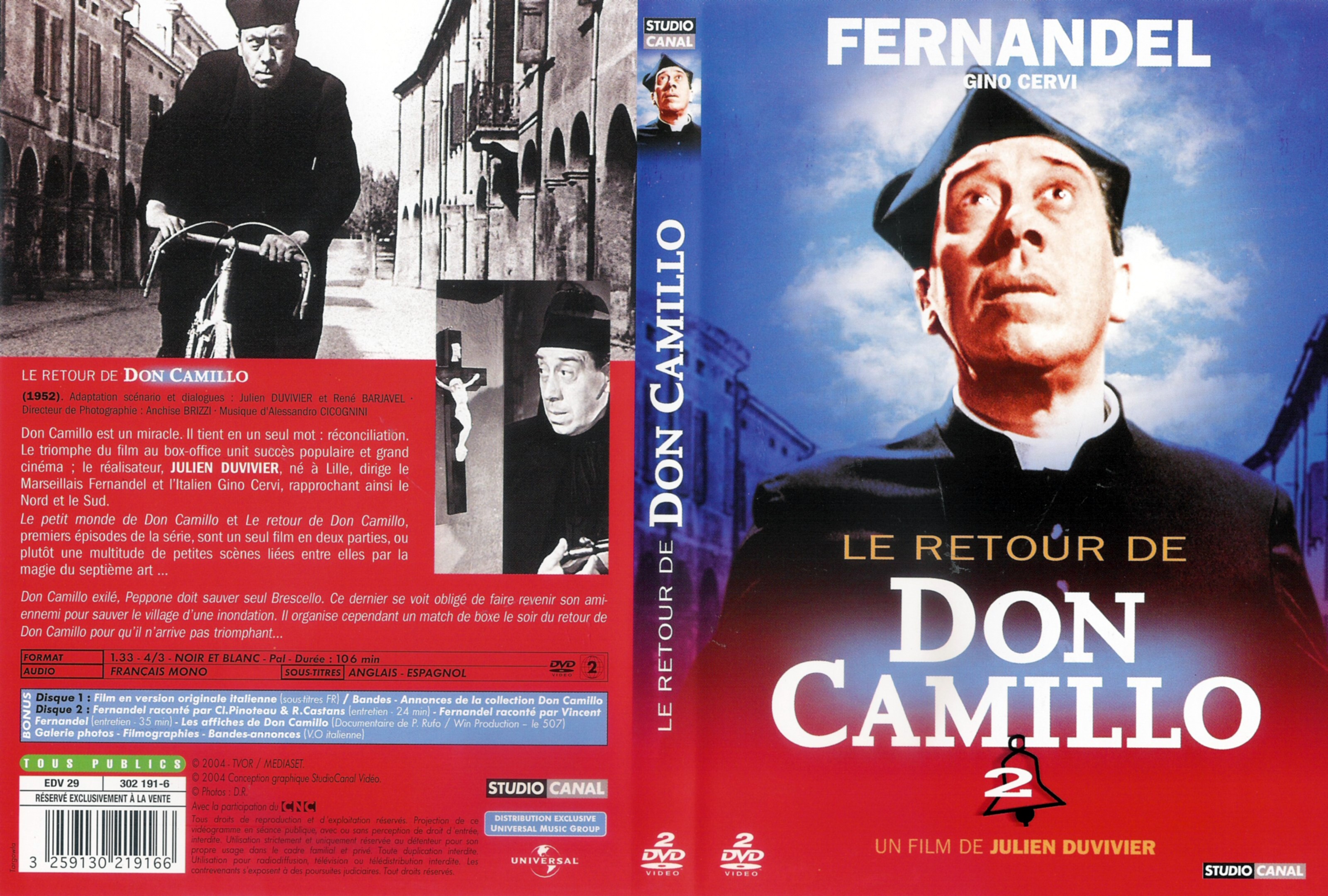 Jaquette DVD Don Camillo - Le Retour de Don Camillo