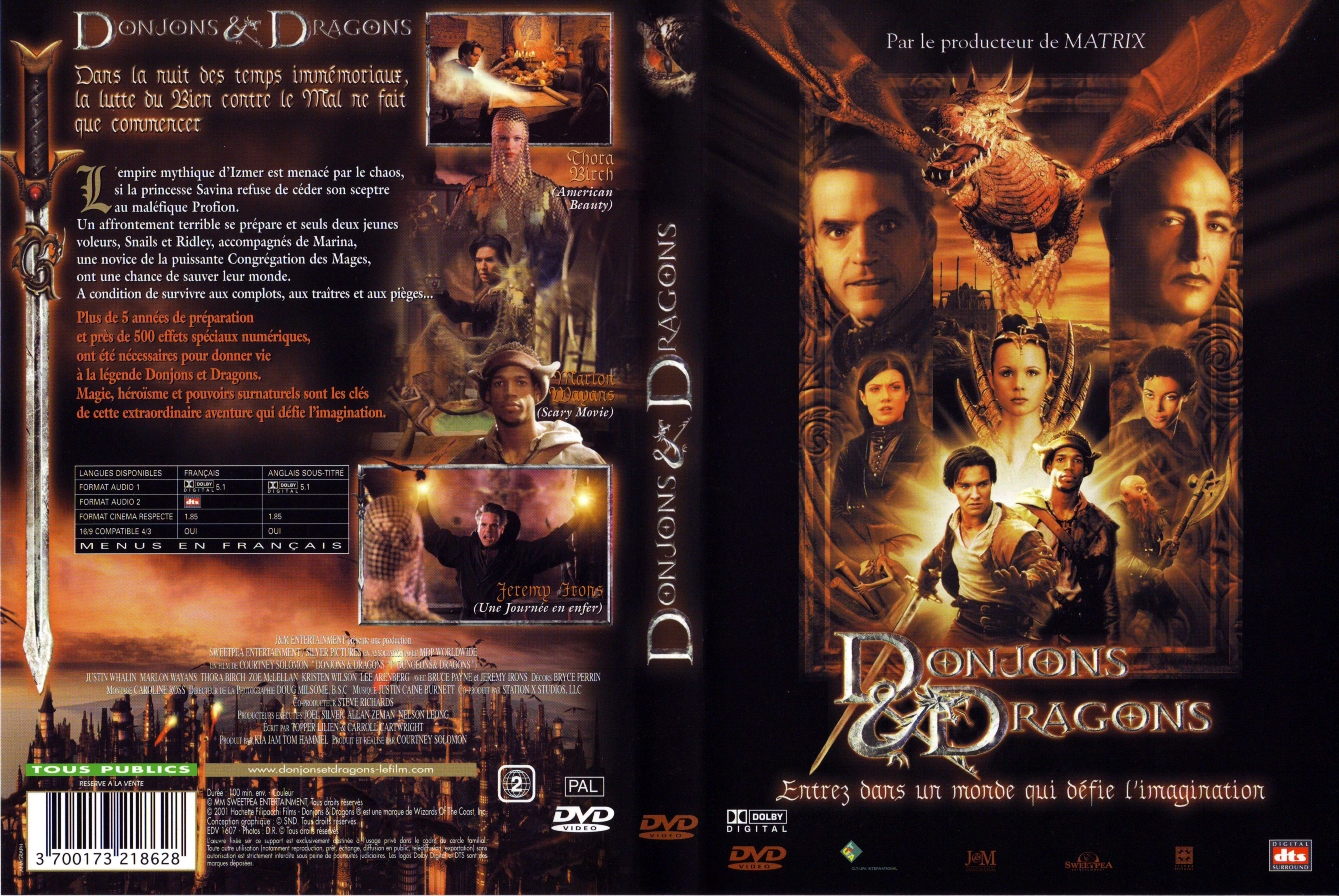 Jaquette DVD Donjons et Dragons v2