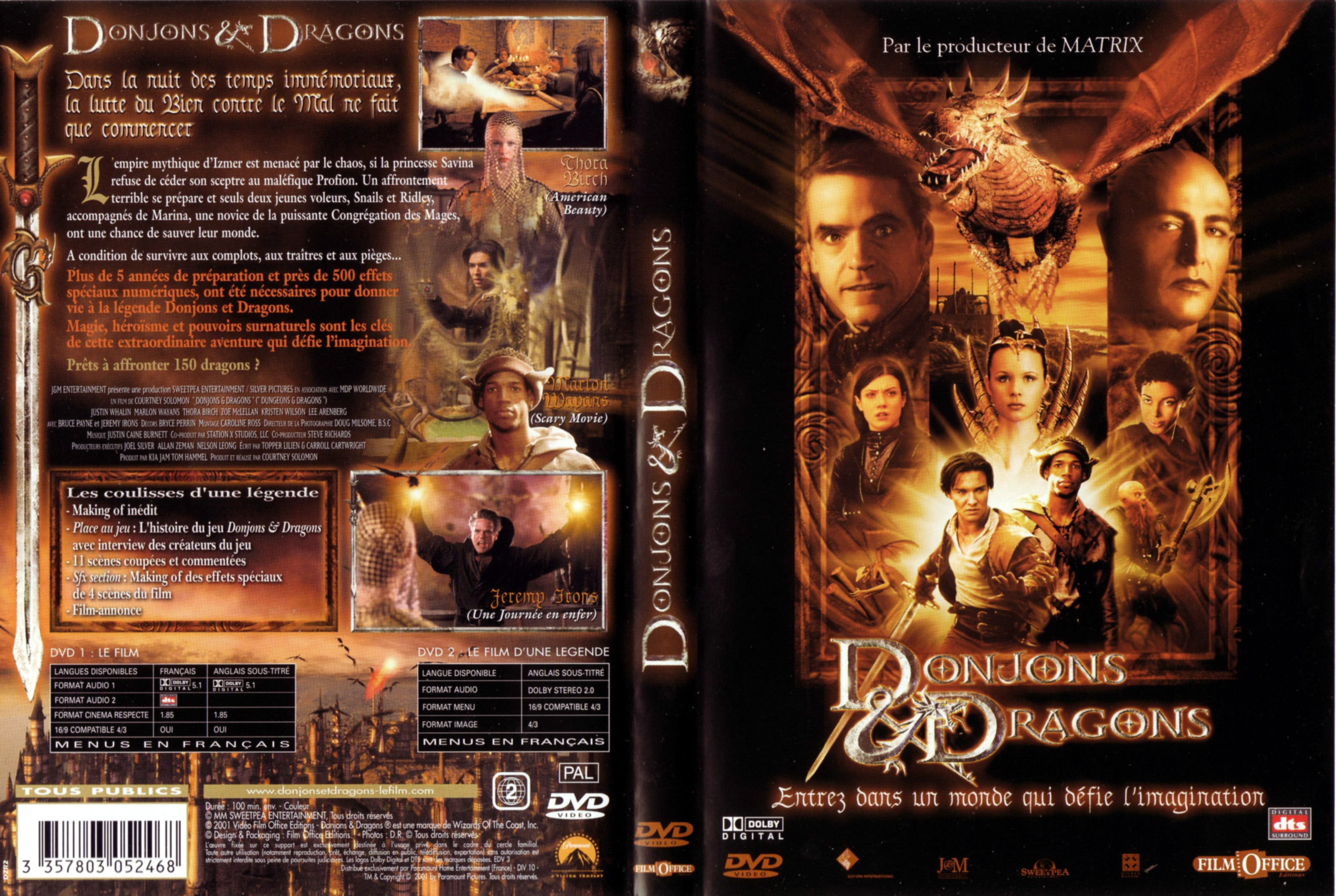 Jaquette DVD Donjons et Dragons v3