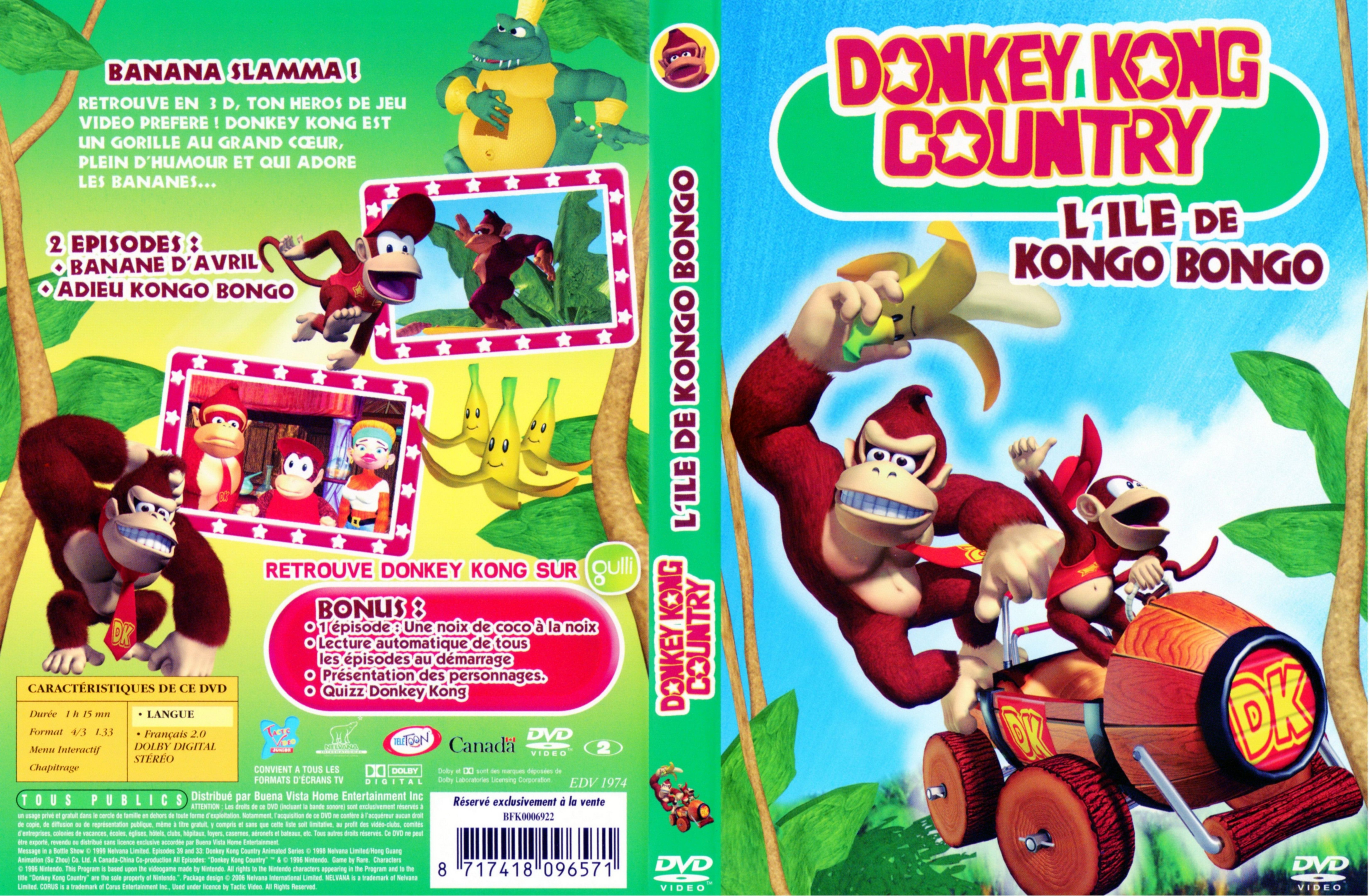 Jaquette DVD Donkey Kong country - L