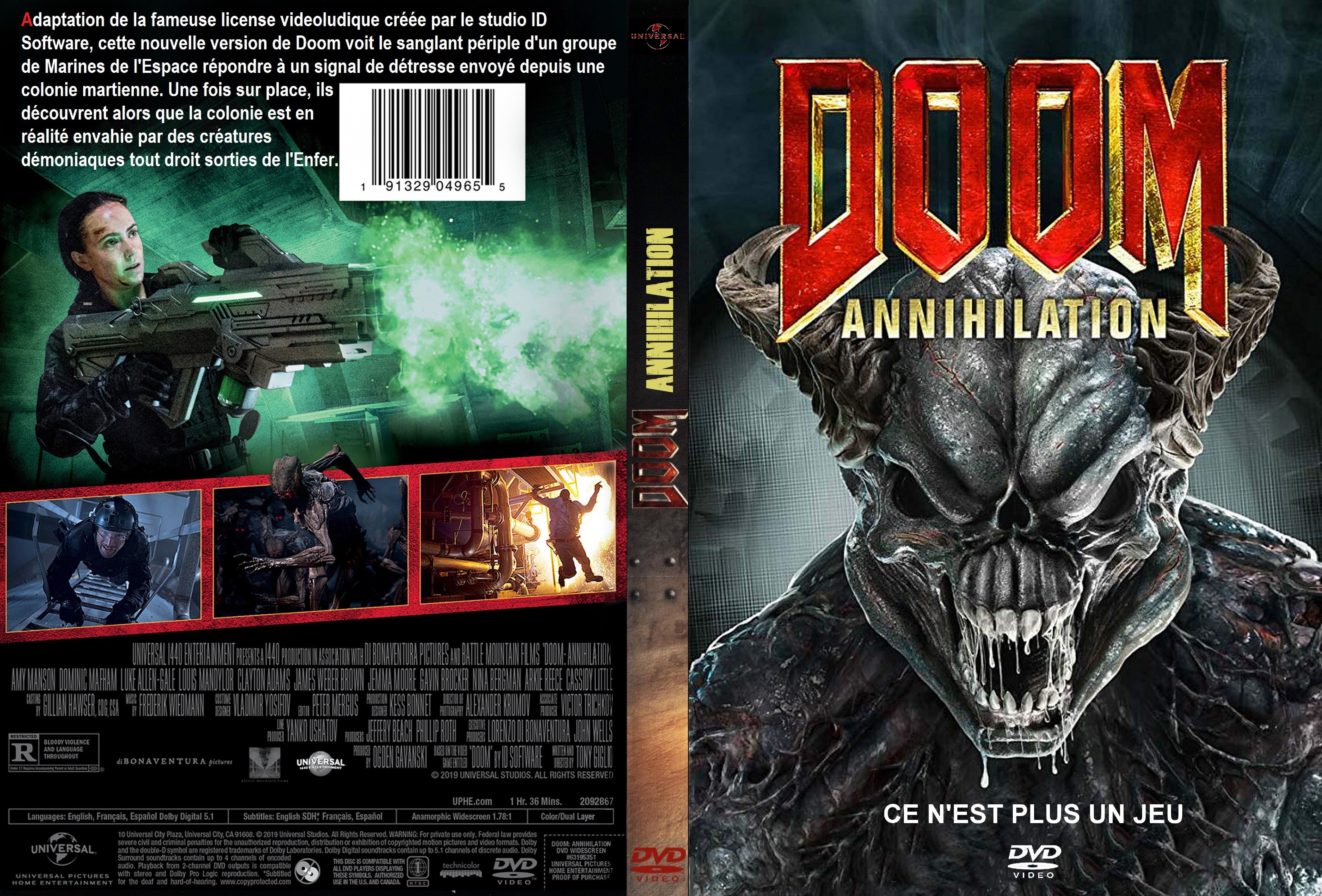 Jaquette DVD Doom Annihilation custom