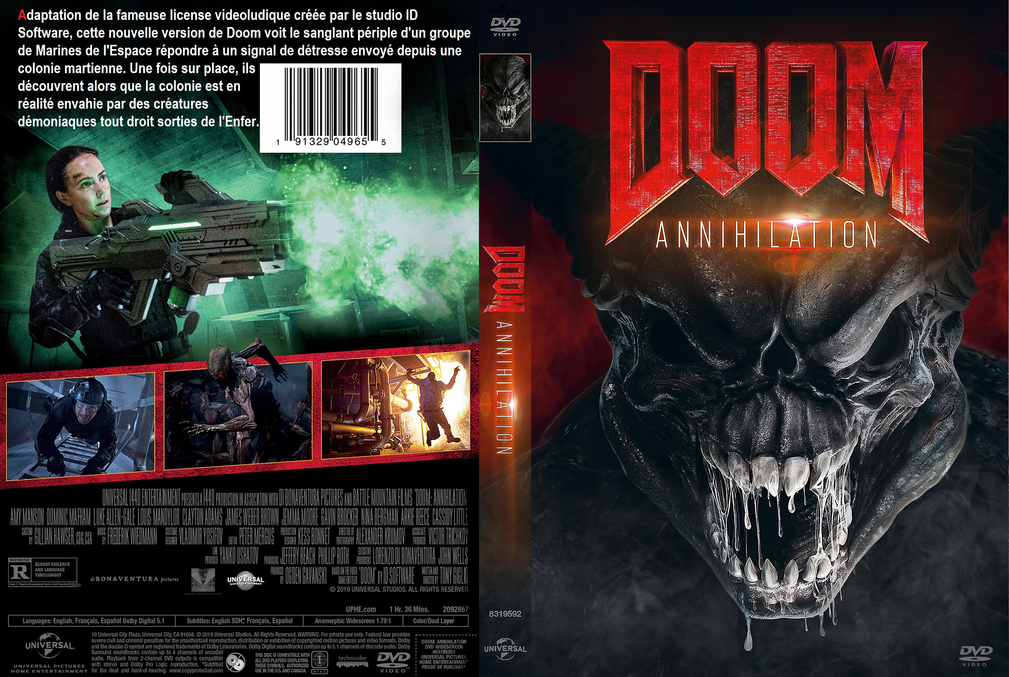Jaquette DVD Doom Annihilation custom v2